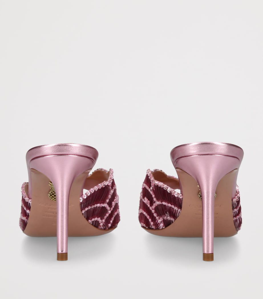 Leather Ce Soir Mules 75 PINK Image 2