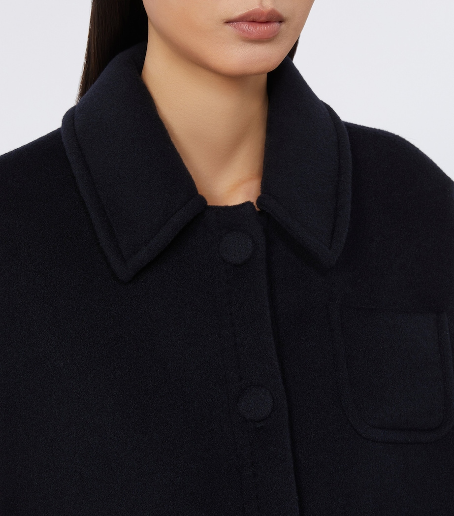 Cashmere Patch-Pocket Cape ULTRAMARINE Image 5