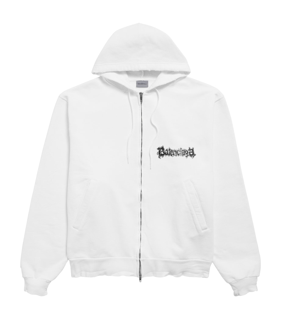 Balenciaga Mens Cotton Salon De Couture Zip-Up Hoodie Image 1
