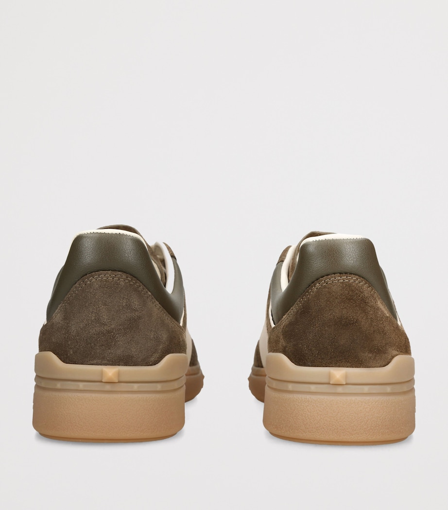 Valentino Garavani Suede Upvillage Low-Top Sneakers Mid Brown Image 4