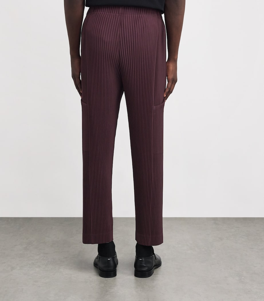 Pleated Quarry Trousers 86-WINE PURPLE Image 4