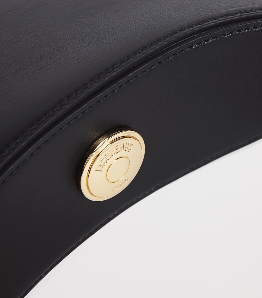 Small Leather Ovalo Shoulder Bag 990 BLACK Image 6