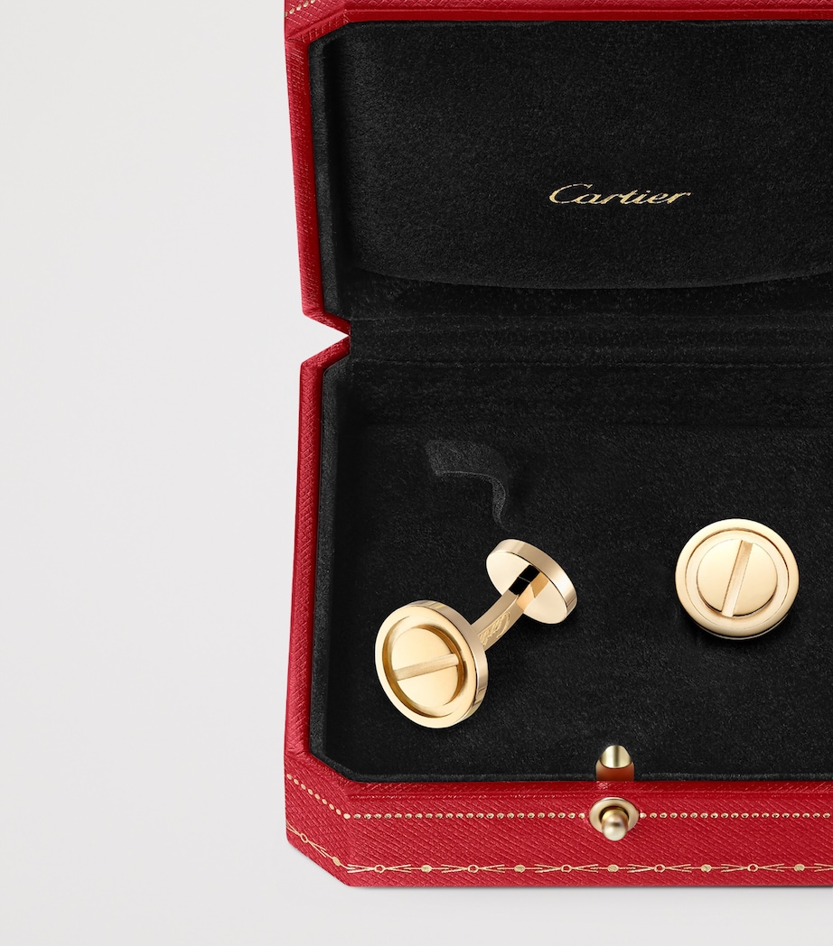 Yellow Gold LOVE Cufflinks YELLOW GOLD Image 6