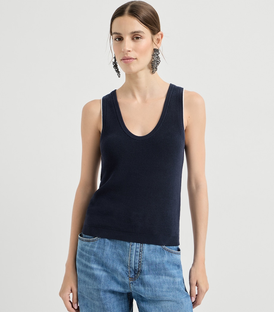 Cotton Knitted Vest CND78 Image 3