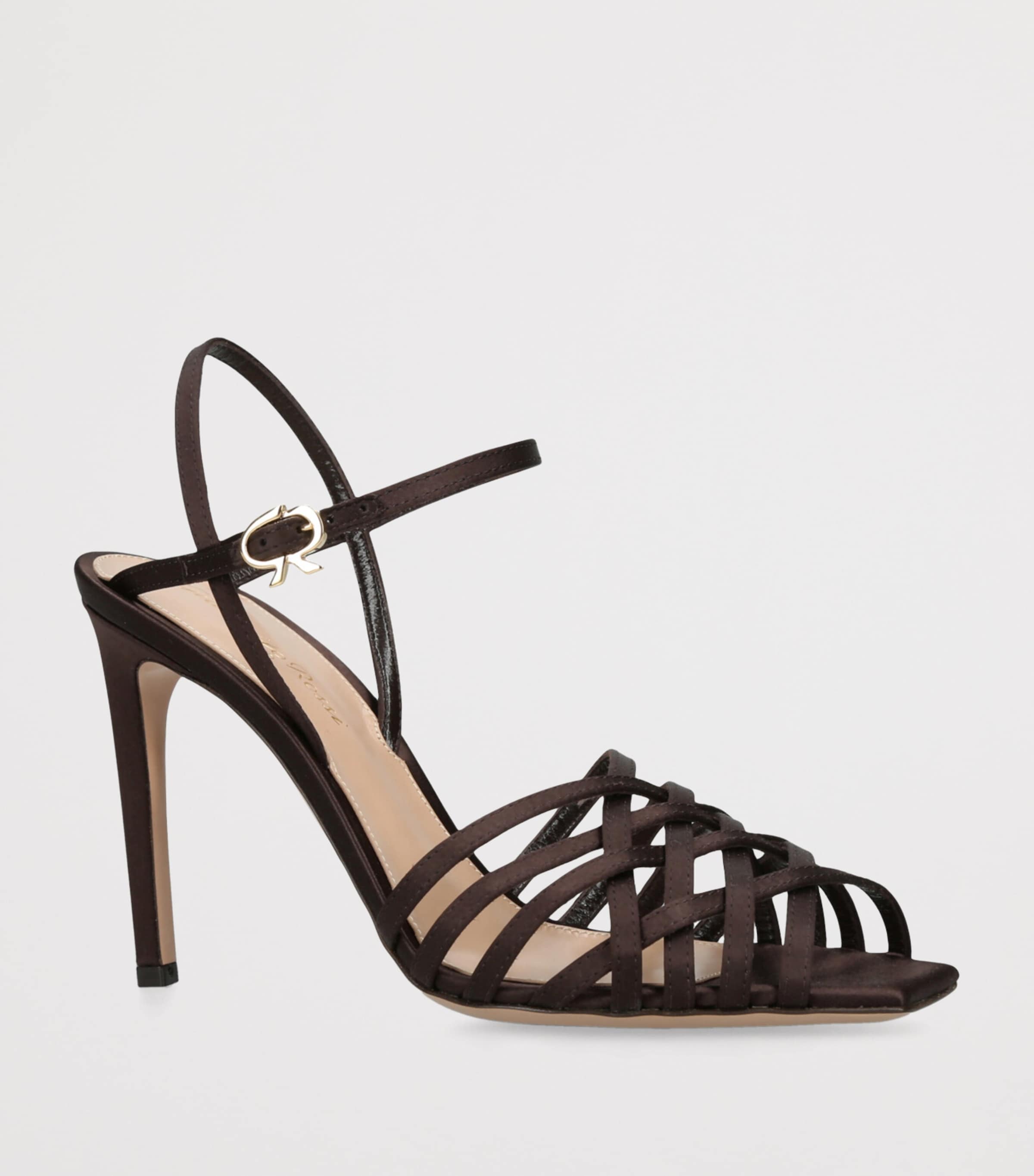 Kerry Heeled Sandals 95 DARK BROWN Image 3