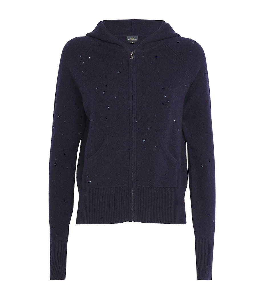 Cashmere Crystal-Embellished Hoodie MIDNIGHT/DARK I Image 1