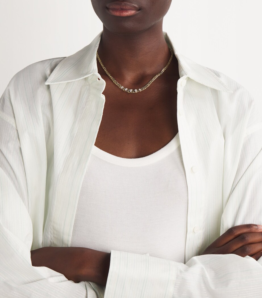 Jade Trau Yellow Gold and Diamond Piper Chain Necklace Yellow Gold Image 4