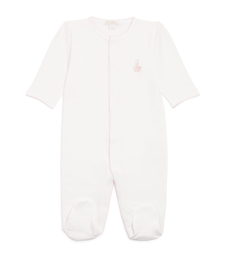 Pima Cotton Noah's Arc All-In-One (0-9 Months) K192WHITE/PINK Image 1