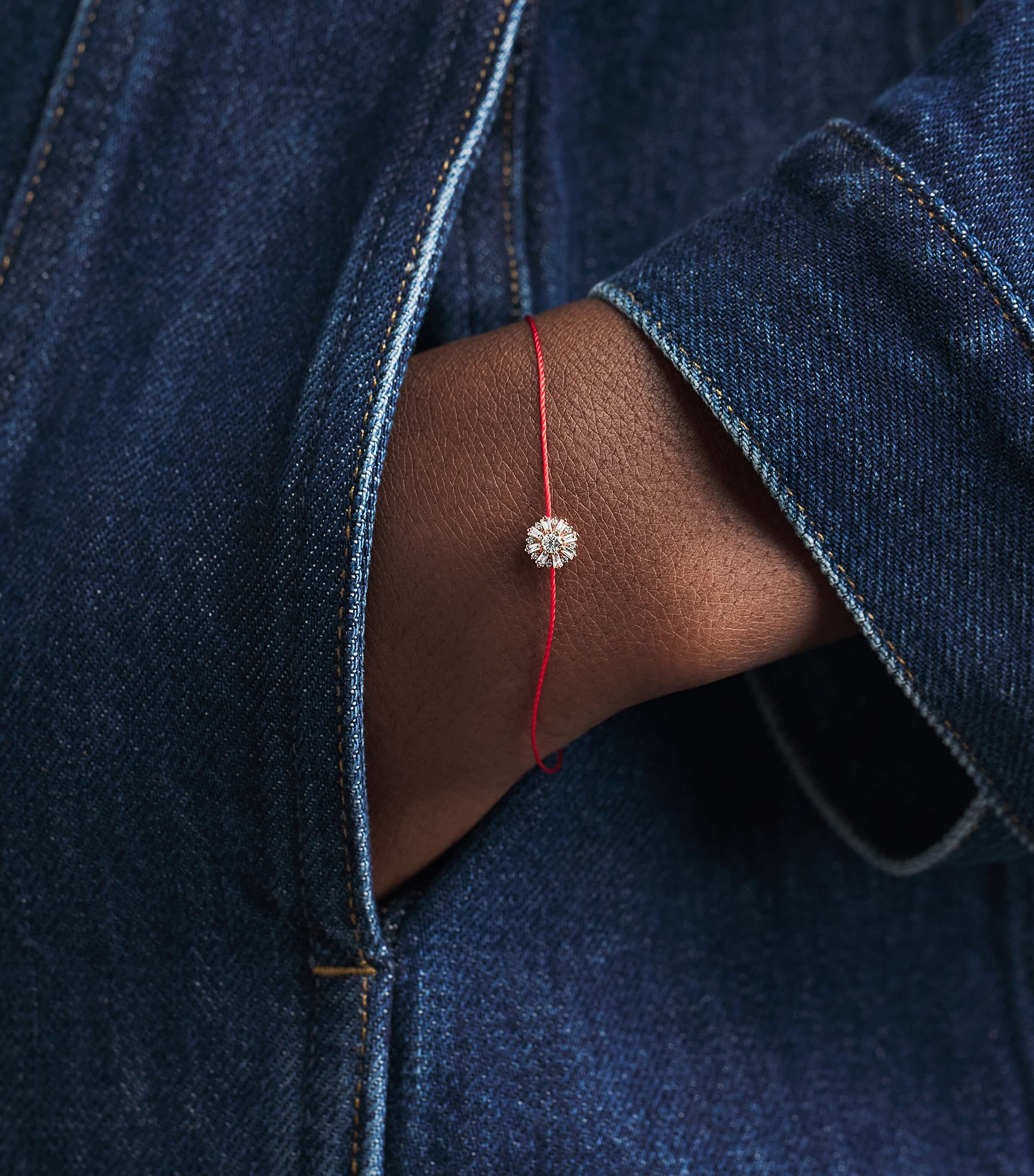 Redline Rose Gold and Diamond Sol Soleil Bracelet Red Image 2