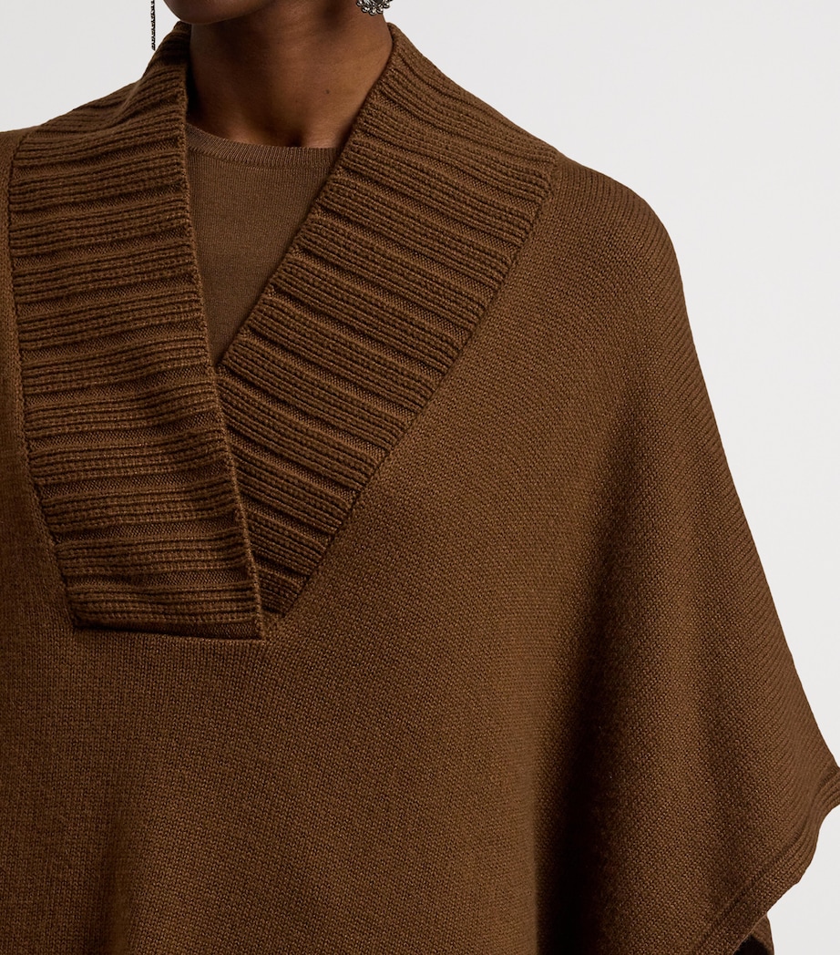 Cashmere-Blend Cape Sweater COGNAC Image 8