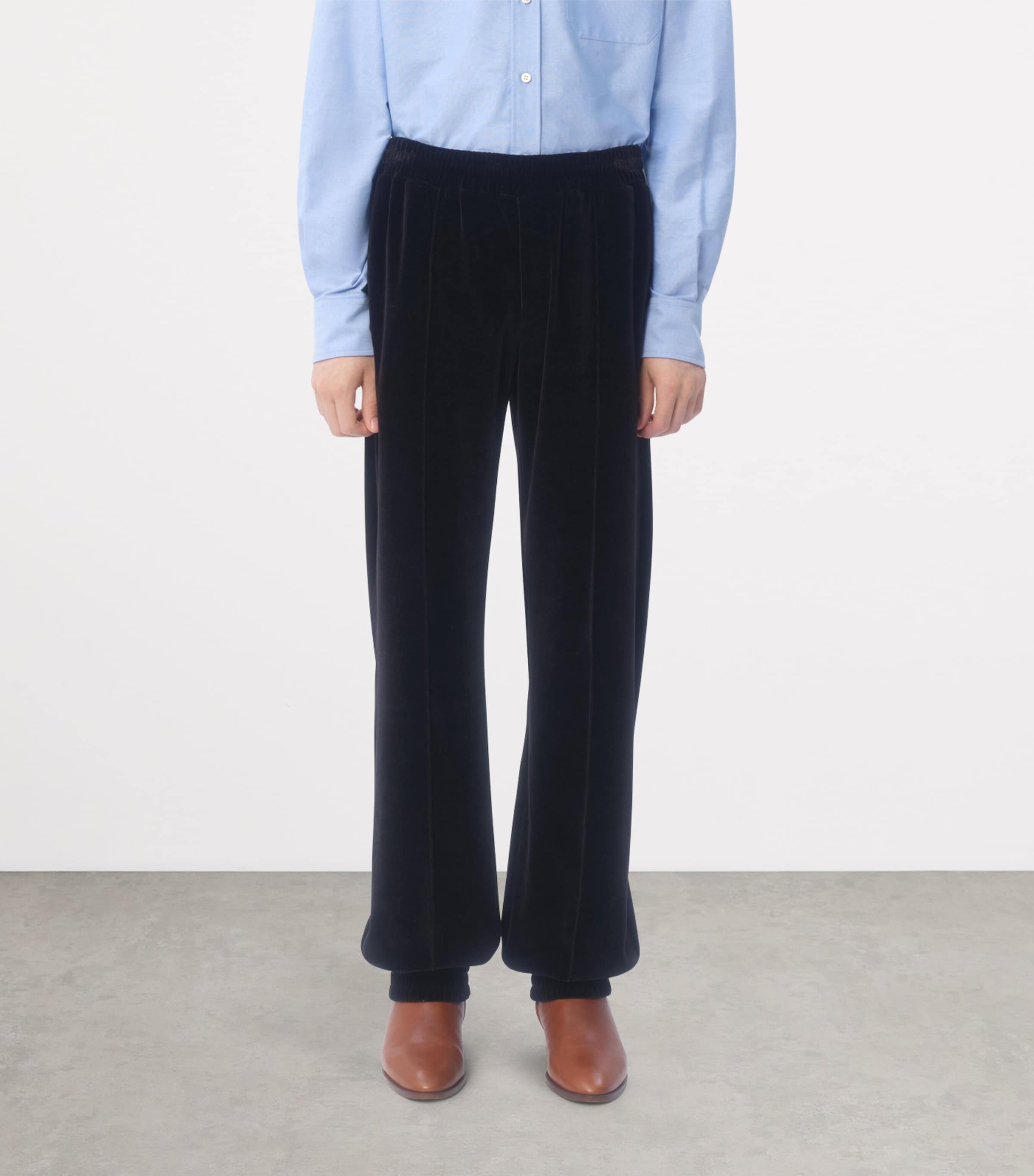 Cotton-Blend Chez Valentino Sweatpants 0NO Image 2