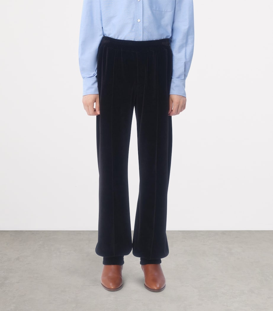 Cotton-Blend Chez Valentino Sweatpants 0NO Image 2