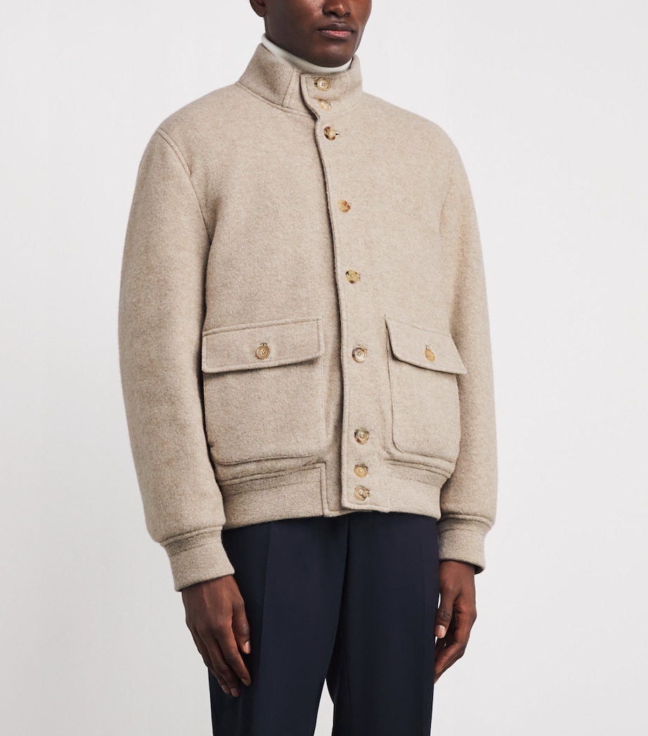 Cashmere Fleece Collared Jacket TRUFFLE MELANGE Image 3