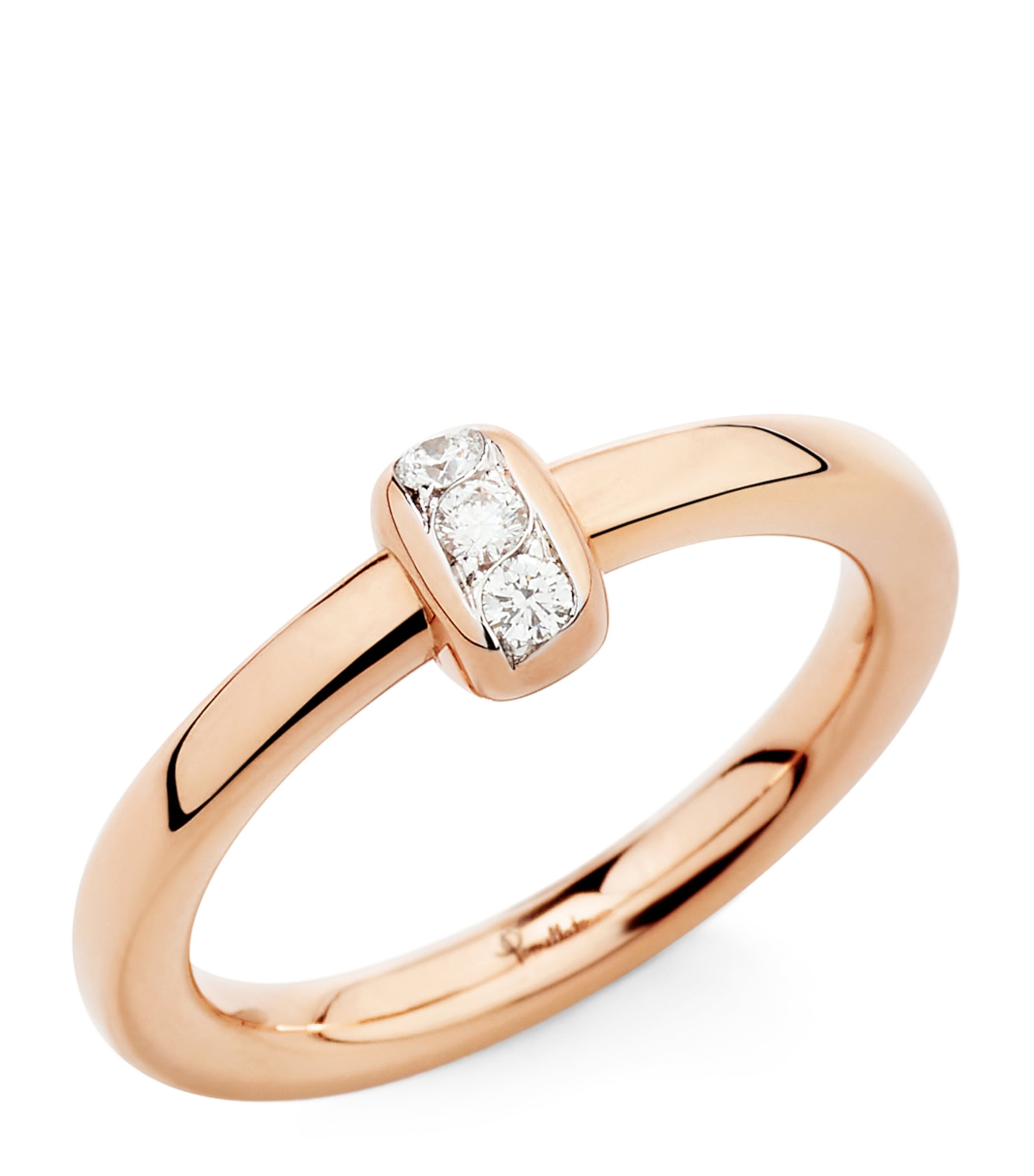 Pomellato Rose Gold And Diamond Together Ring In Rose Gold