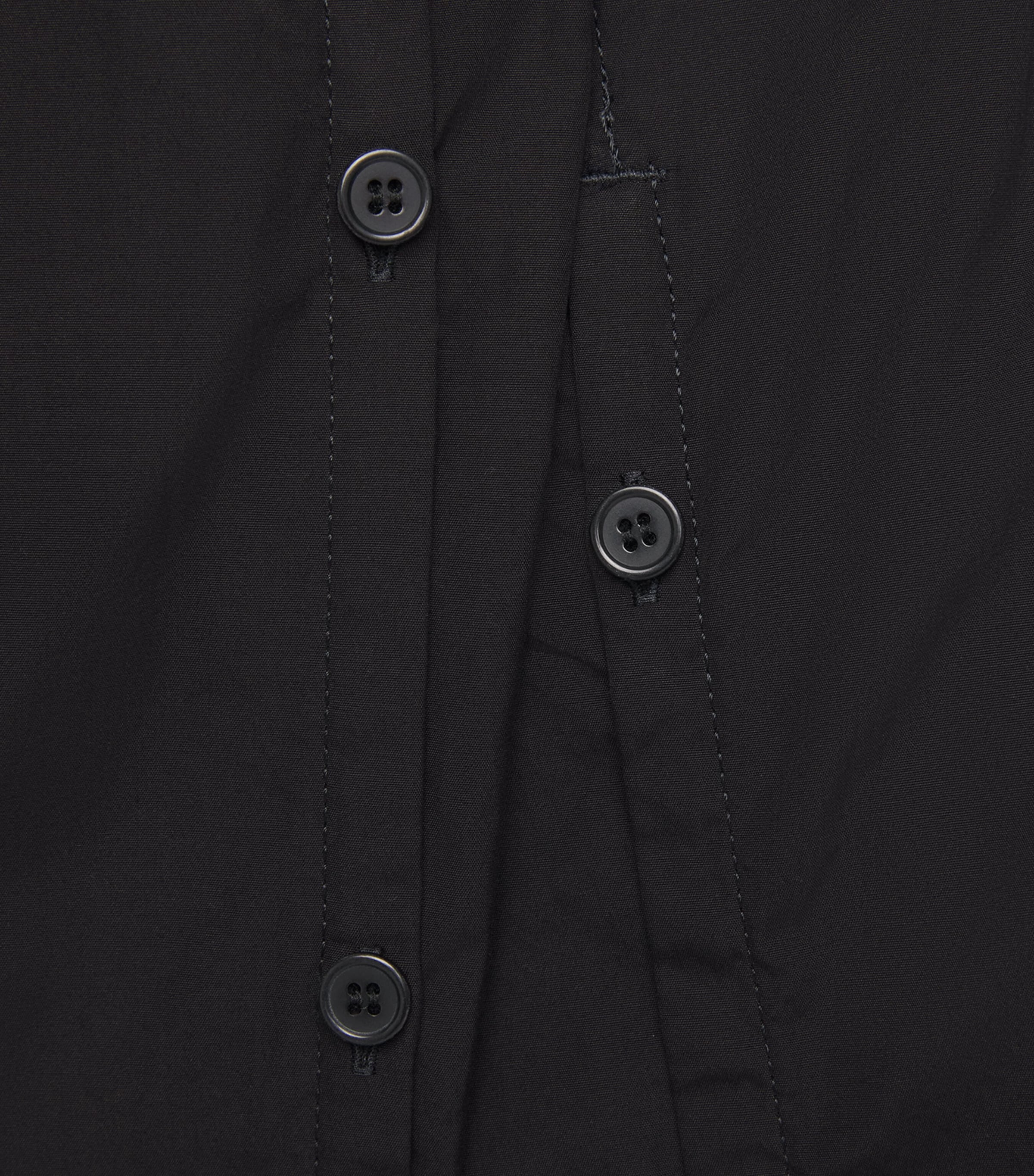 Yohji Yamamoto Mens Cotton Buttoned-Shoulder Shirt Black Image 6