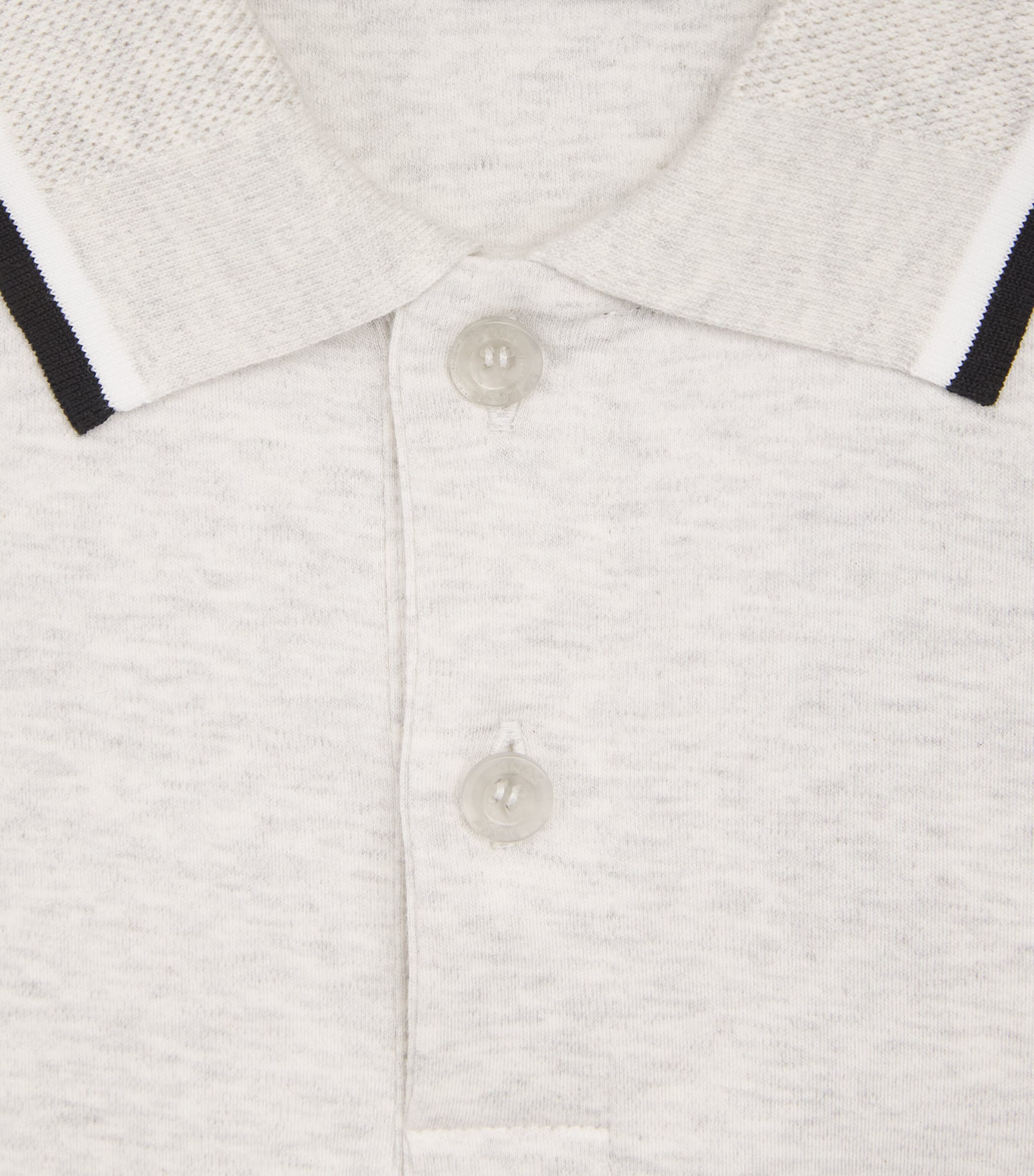 BOSS Mens Cotton Paddy Polo Shirt Silver Image 6