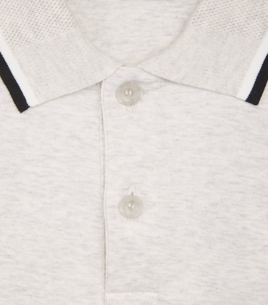 BOSS Mens Cotton Paddy Polo Shirt Silver Image 6