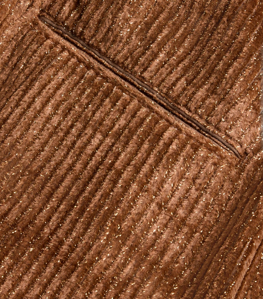 Glittered Corduroy Relaxed Trousers ORANGE Image 2