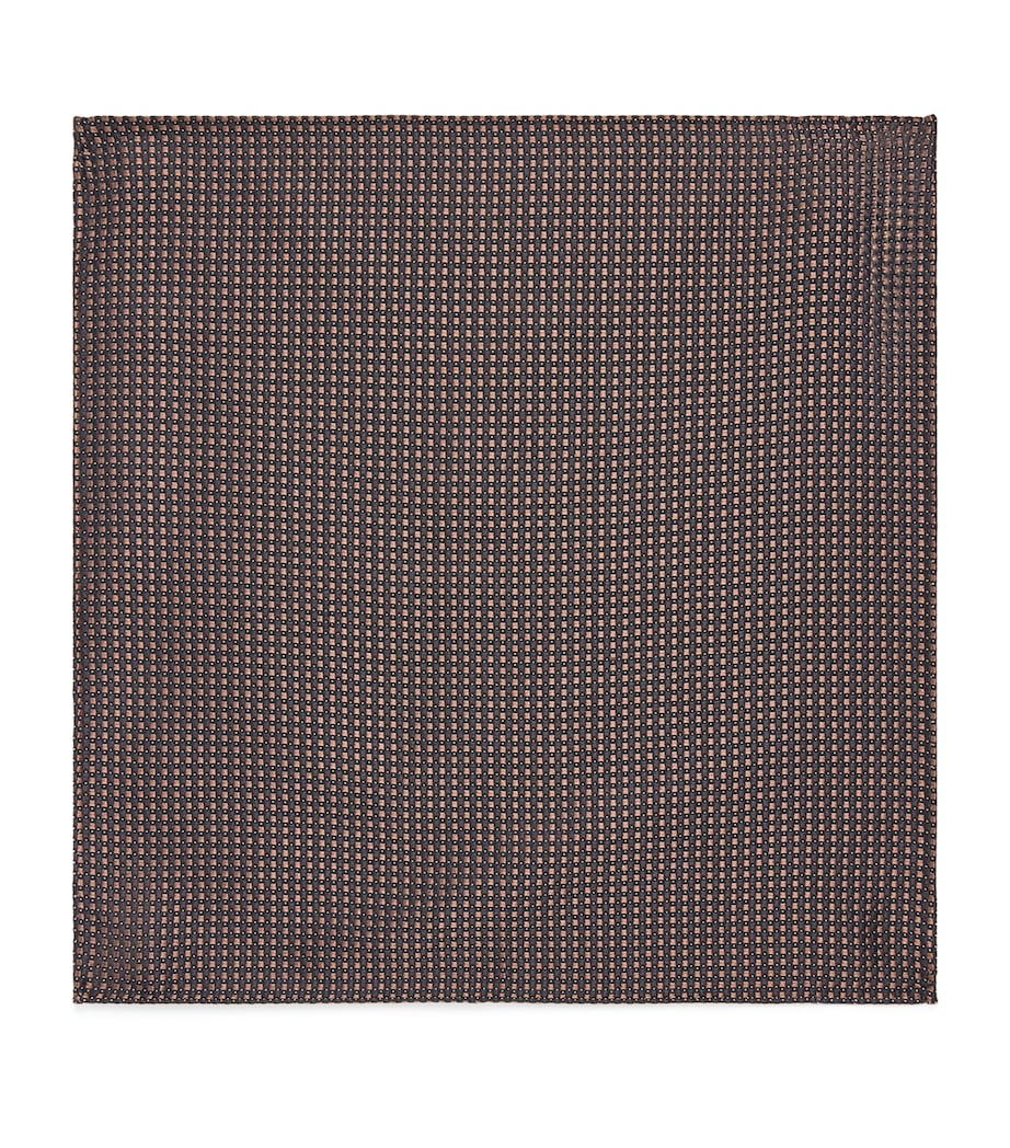 Pal Zileri Silk Jacquard Pocket Square Brown Image 1