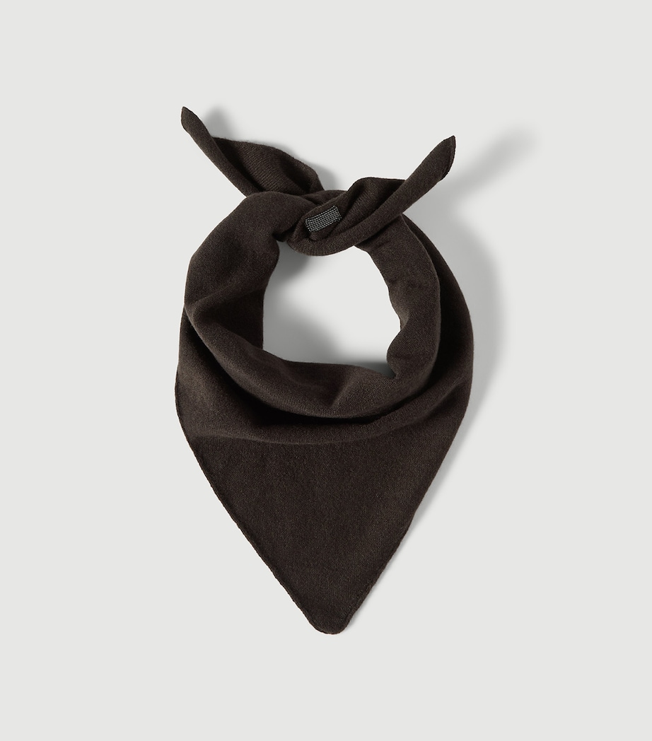 Brunello Cucinelli Womens Cashmere Scarf Coffee Image 2