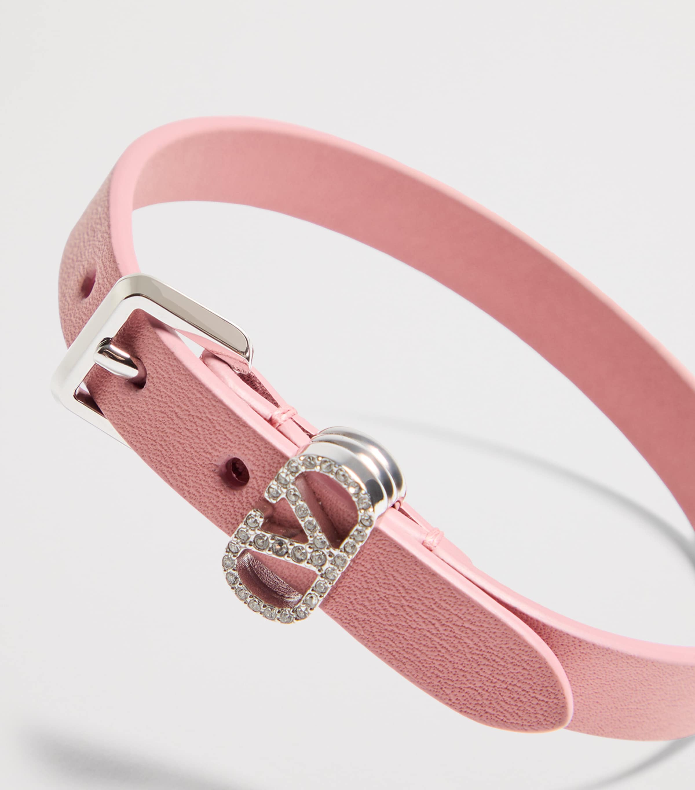 Valentino Garavani Leather Ovalette Bracelet | Harrods US