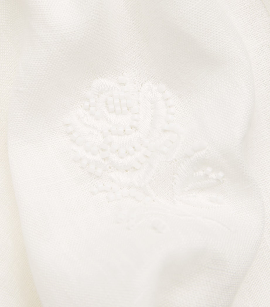 Linen Alessandra Midi Dress IVORY Image 5