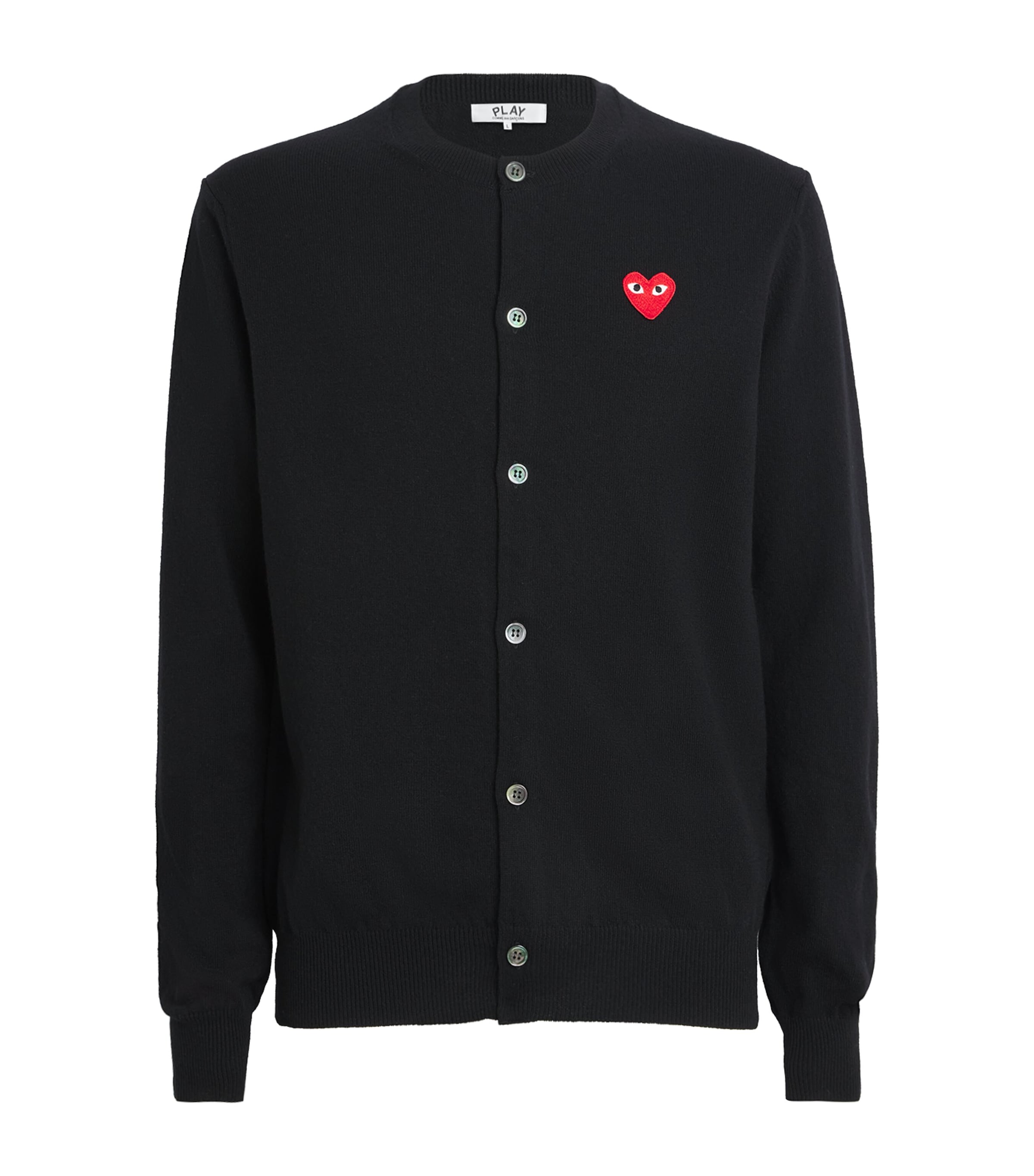 Comme Des Garçons Play Wool Heart Cardigan Black