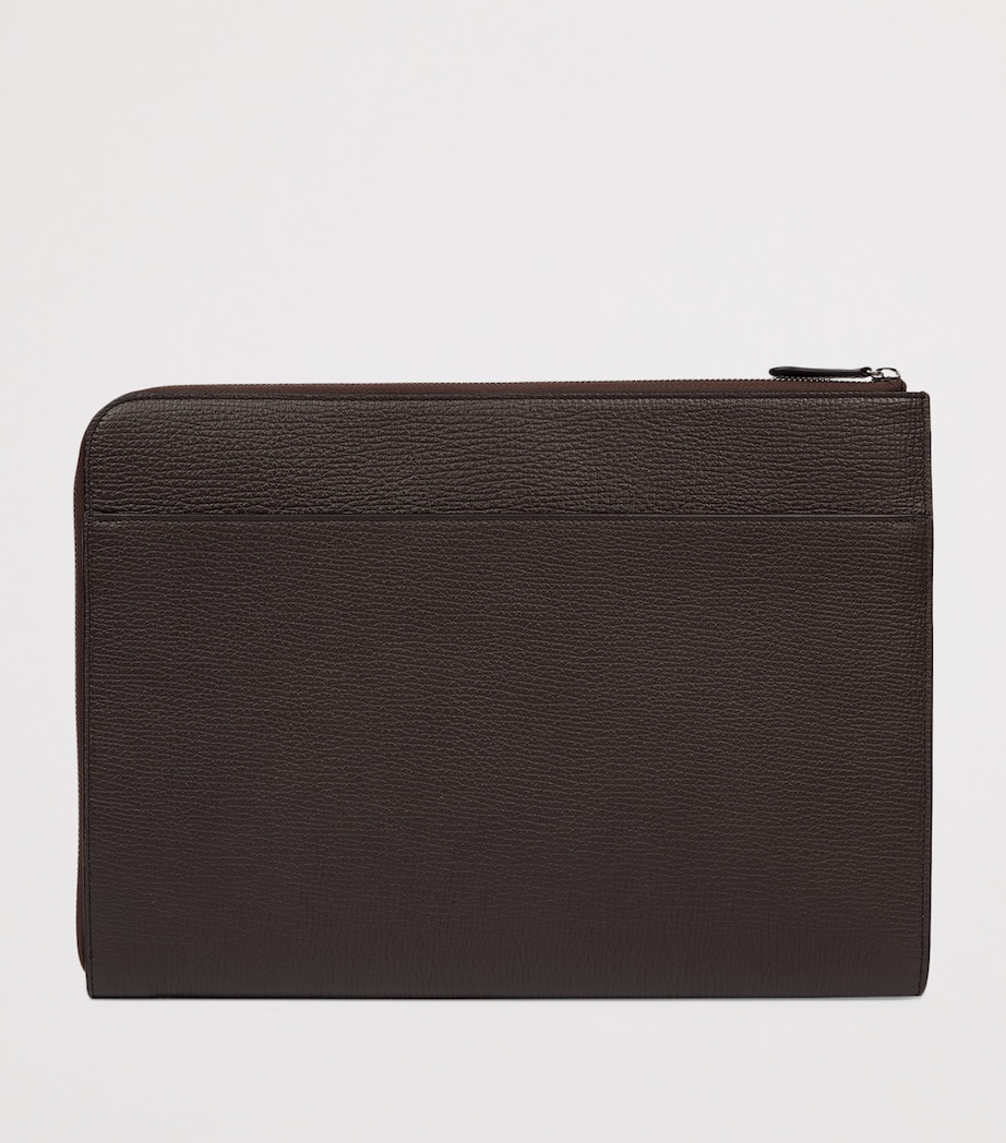 Smythson Small Calfskin Ludlow Laptop Case Dark Brown Image 3