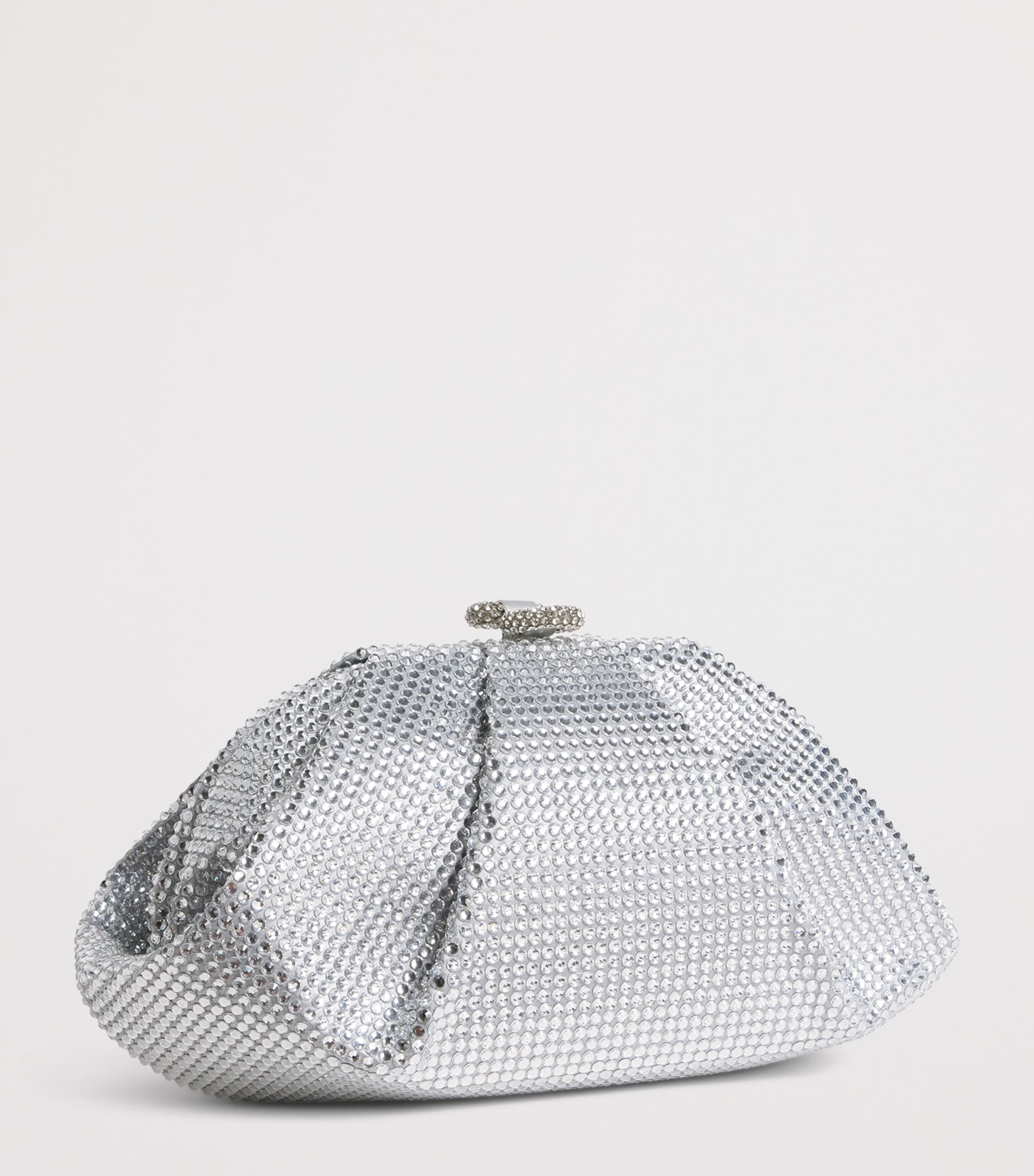 Judith Leiber Crystal Gemma Clutch Bag Silver Rhine Image 3