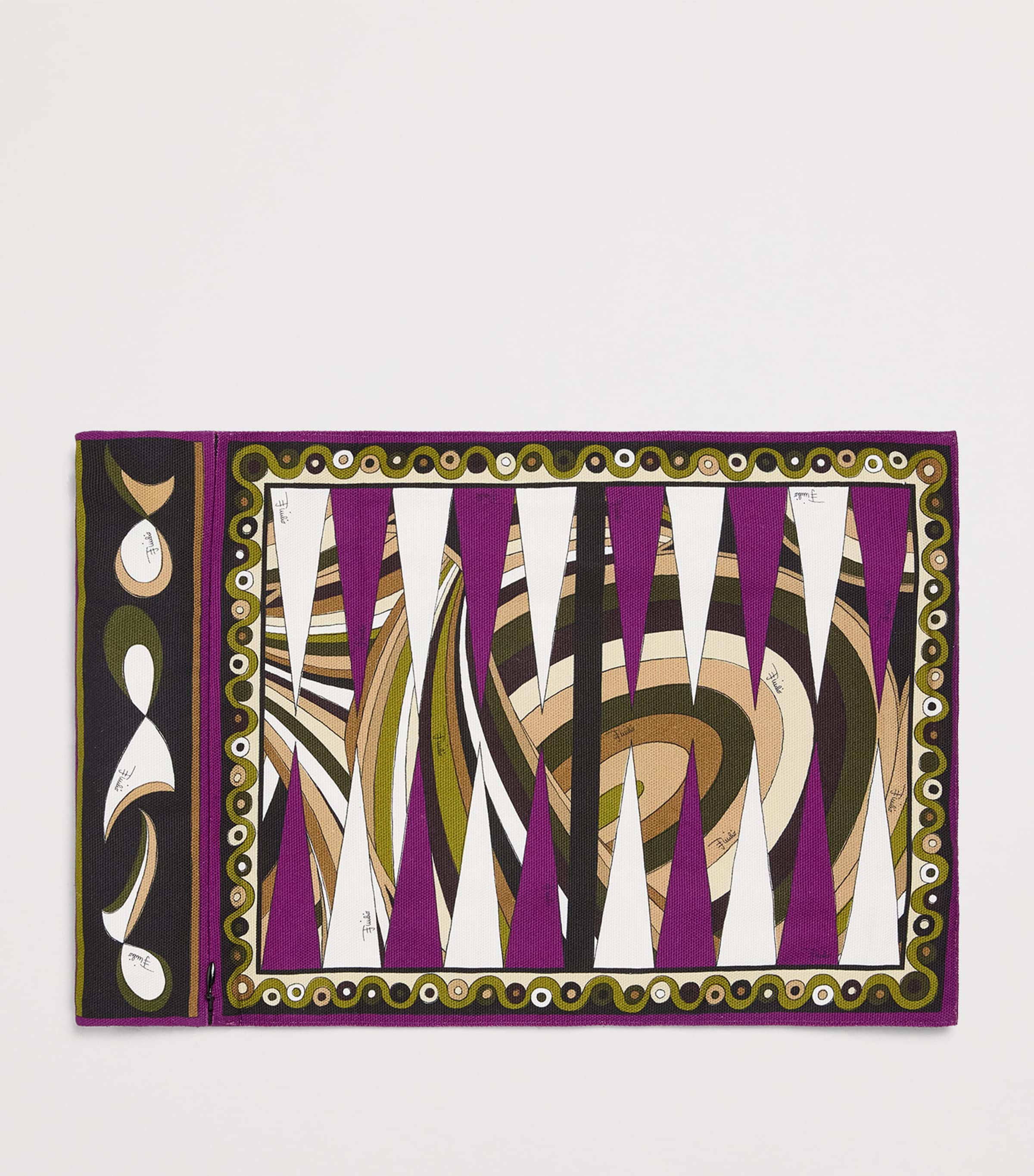 PUCCI Canvas Printed Backgammon Set | Luxury Games | Designers | PUCCI PUCCI Canvas Printed Backgammon Set | Luxury Games | Designers | PUCCI