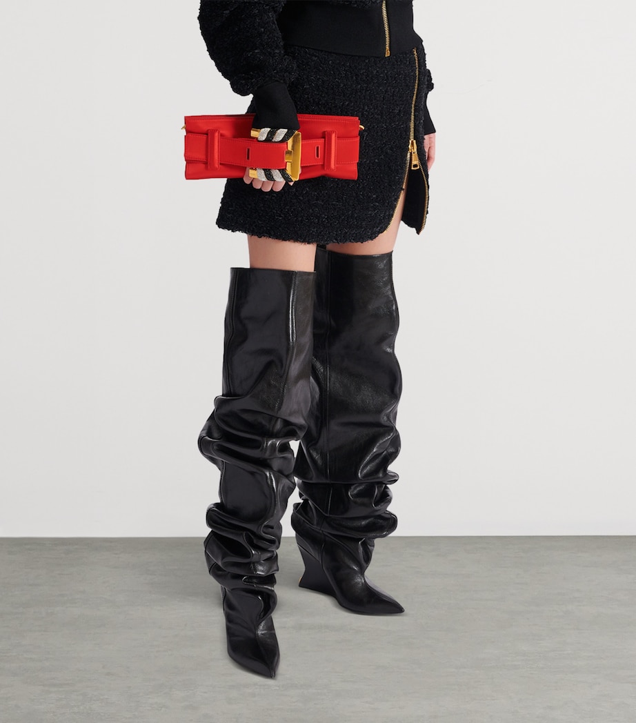 Satin Anthem Clutch Bag M39 ROUGE/CRISTAL Image 7