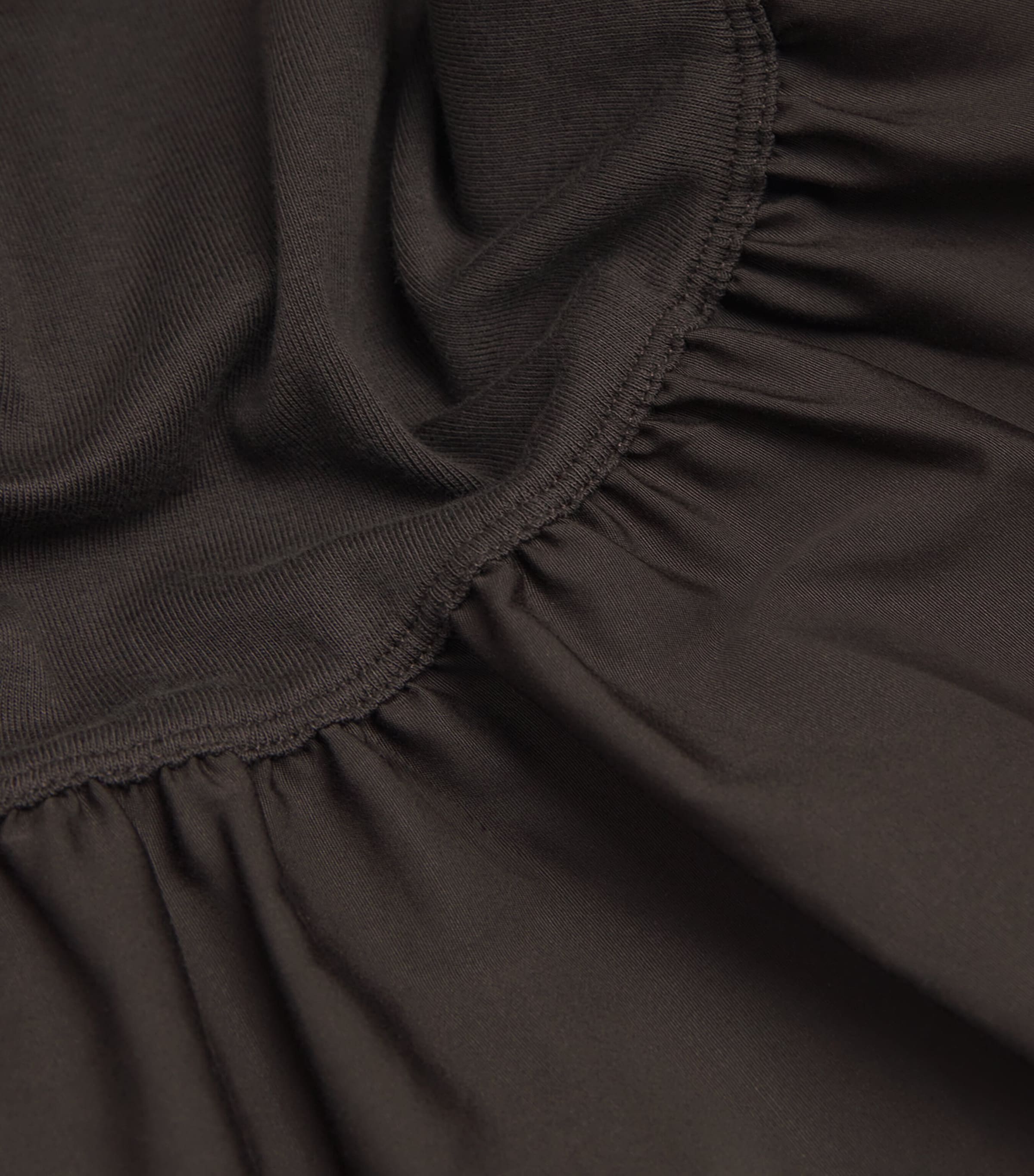 Cotton A-Line Midi Dress BROWN Image 5