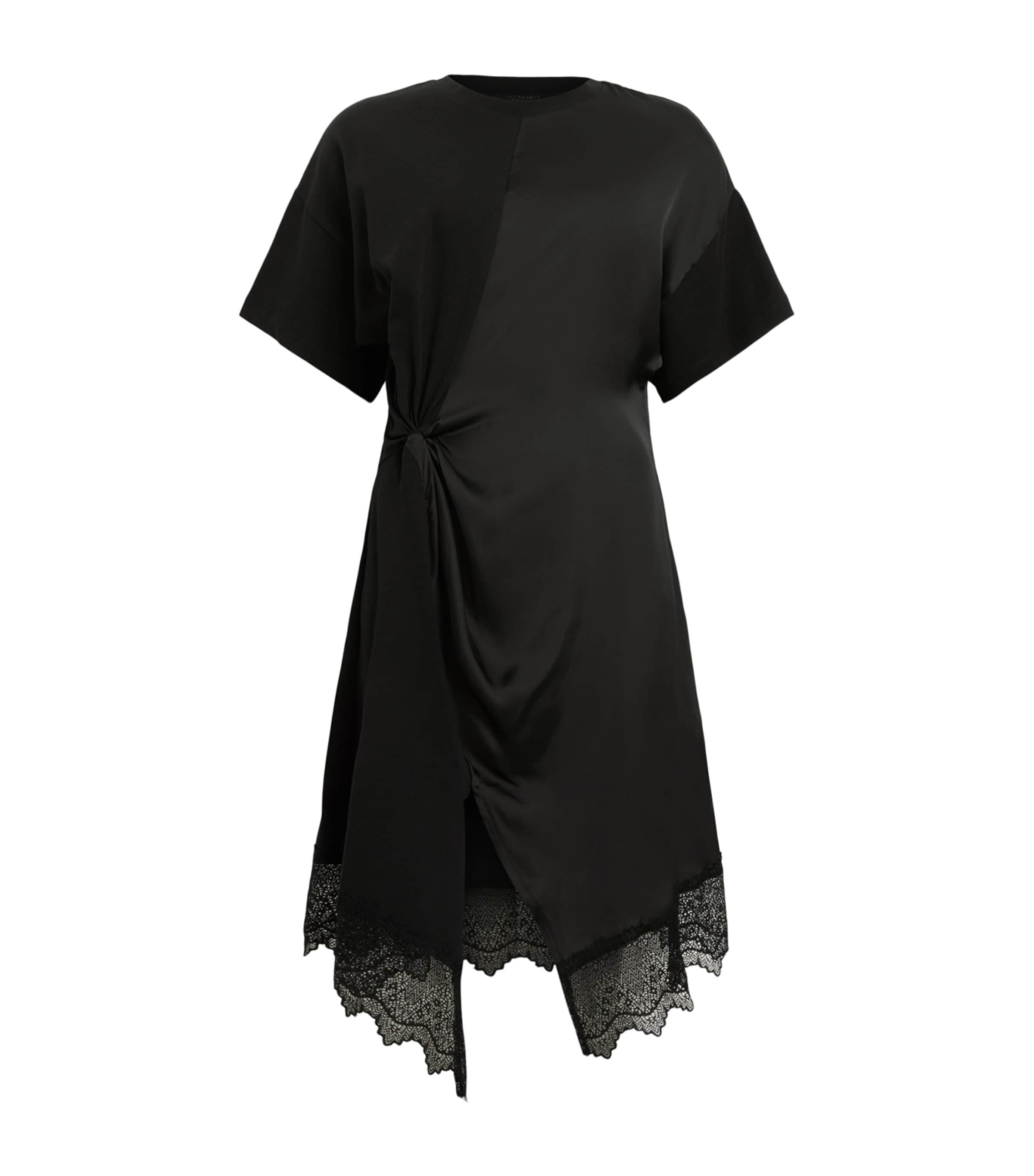 Shop Allsaints Lana Panelled Mini Dress In Black