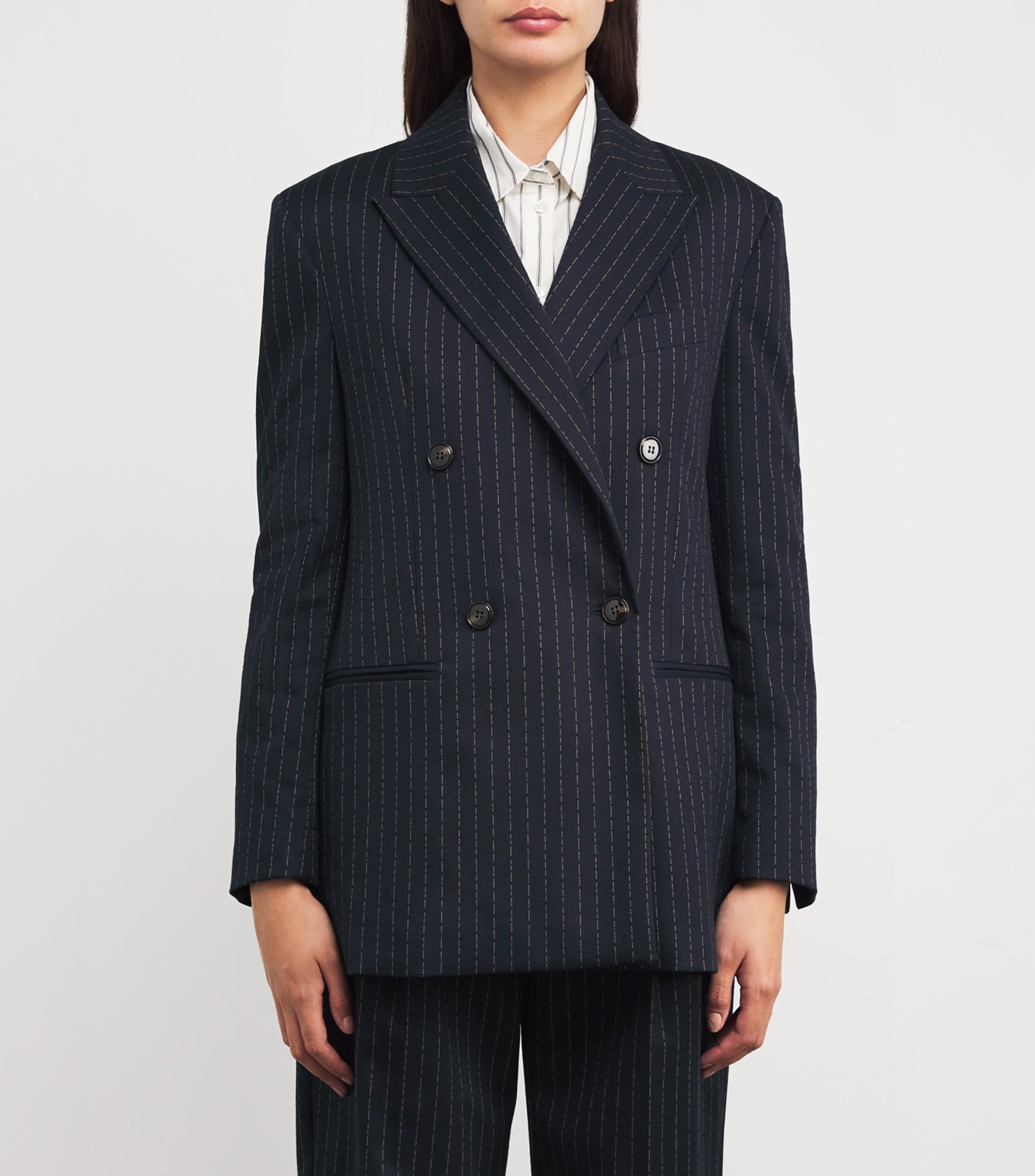 Stitch-Detail Blazer NAVY Image 3