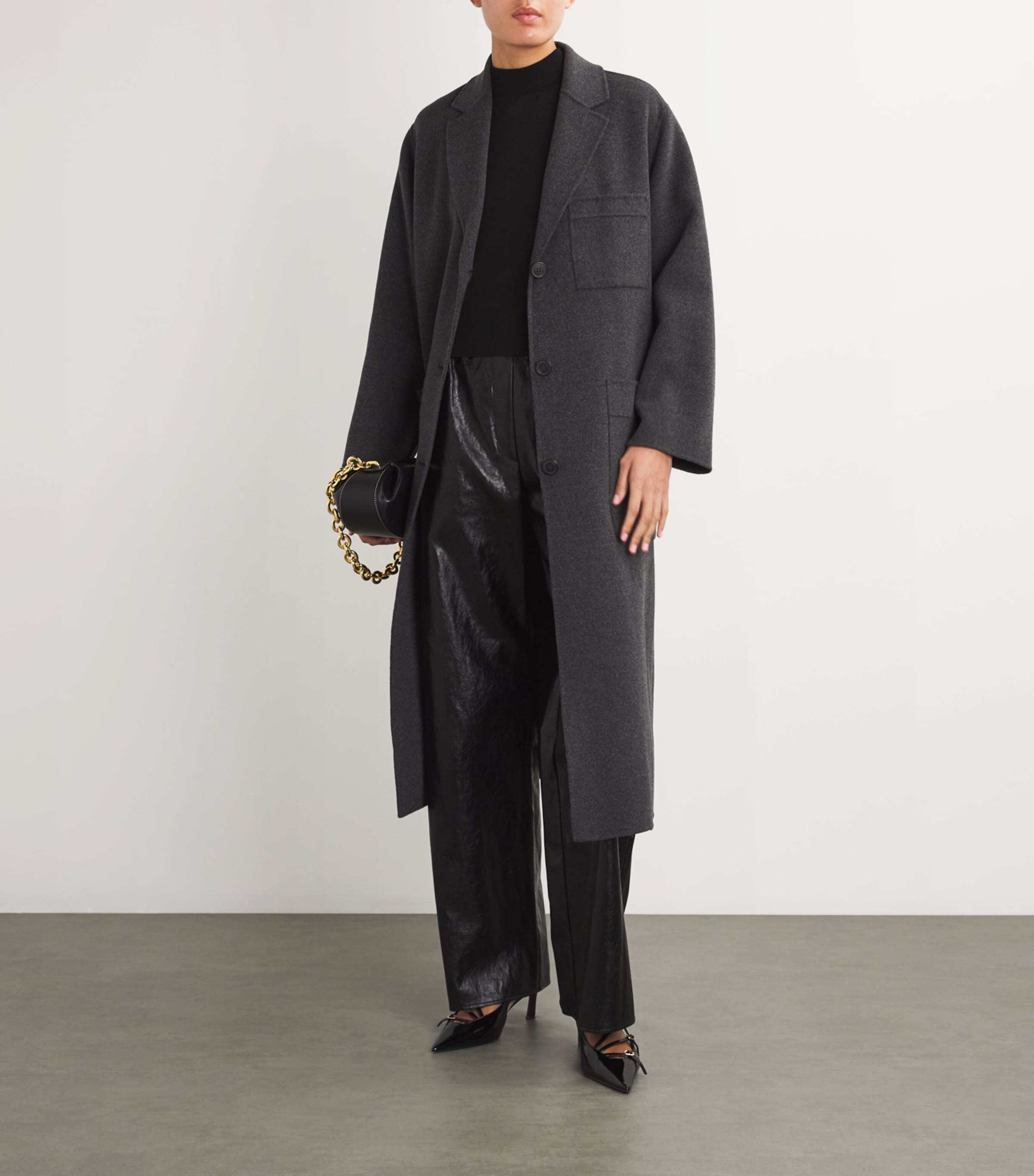 Rib-Knit Tank Top BLACK Image 2