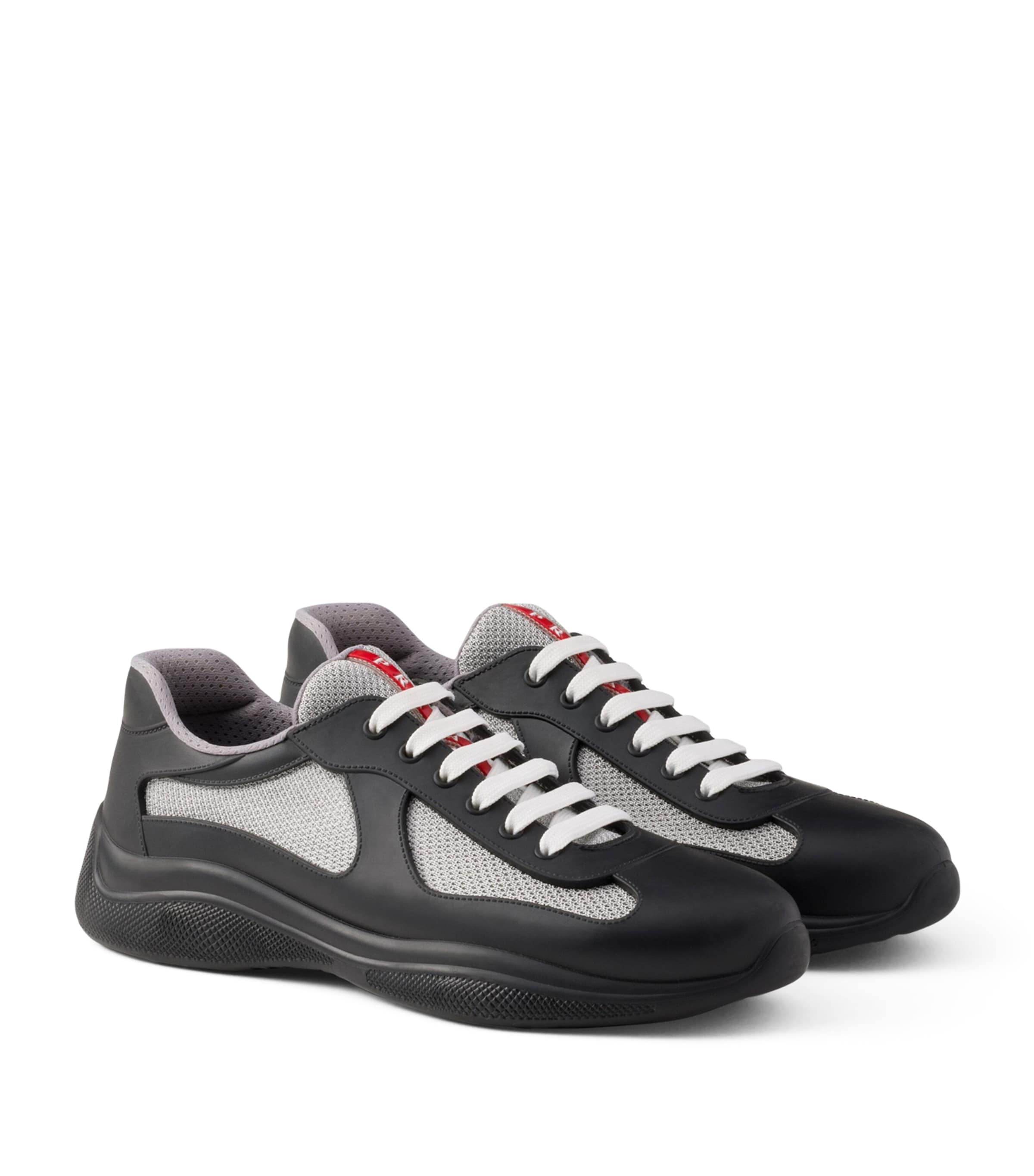 Prada Black Rubber America's Cup Sneakers Harrods UK