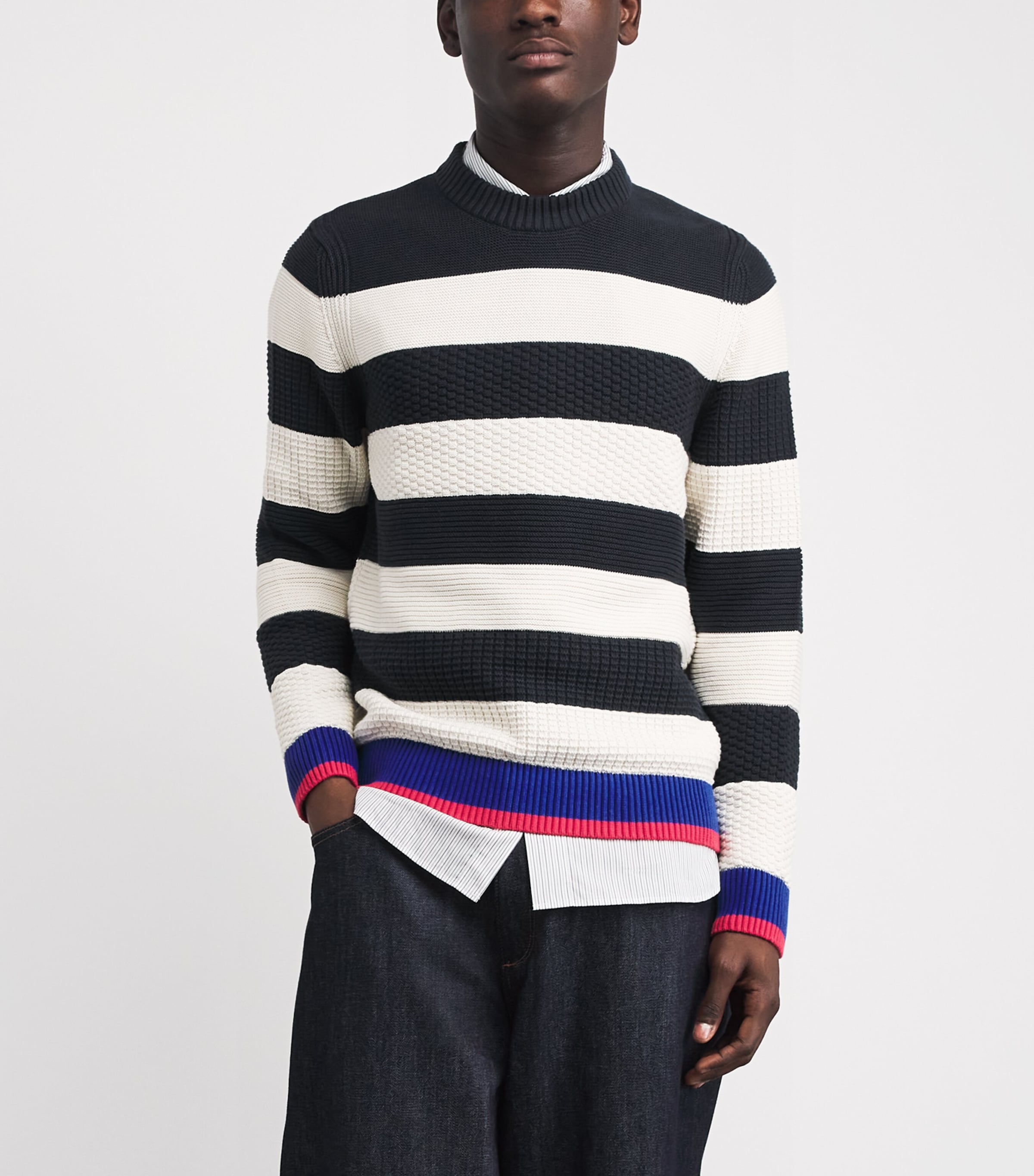 Barbour Mens x Paul Smith Cotton Stripe Southwold Sweater Image 4