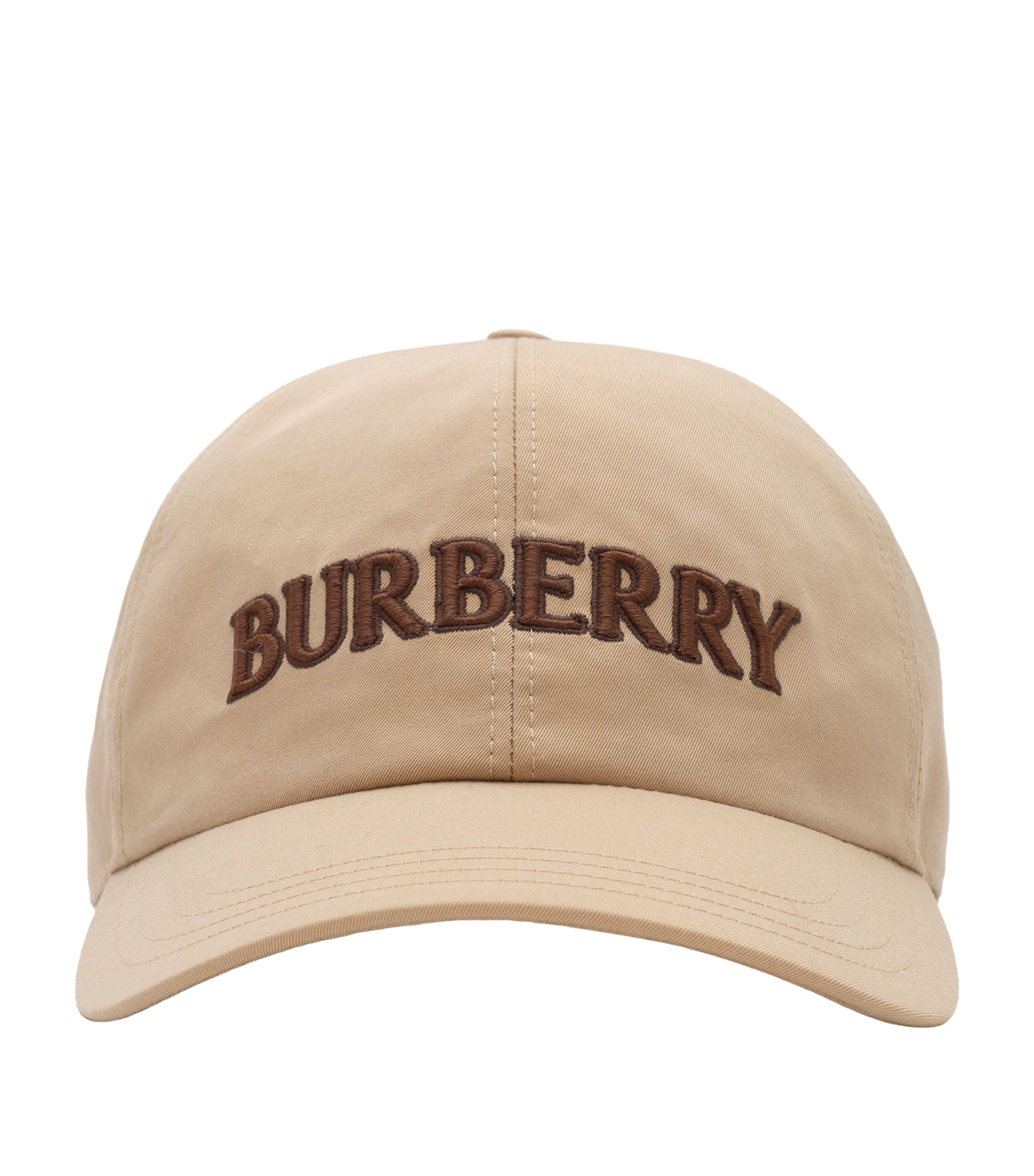 Burberry Cotton Gabardine Logo Cap Flax Image 1