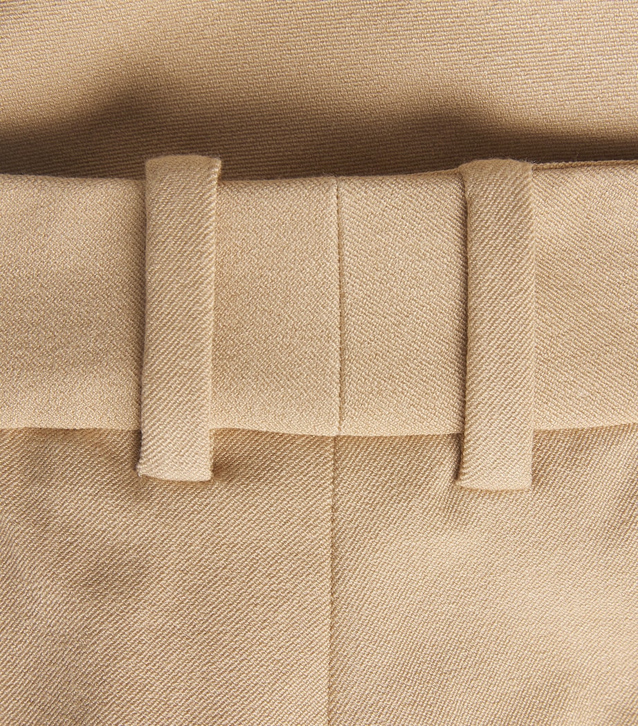Joseph Womens Stretch-Gabardine Tafira Flared Trousers Powder Image 5