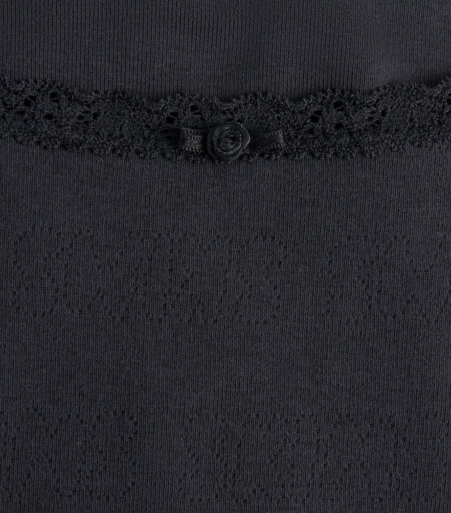 Skims Womens Pointelle Cami Pyjama Top Onyx Image 6