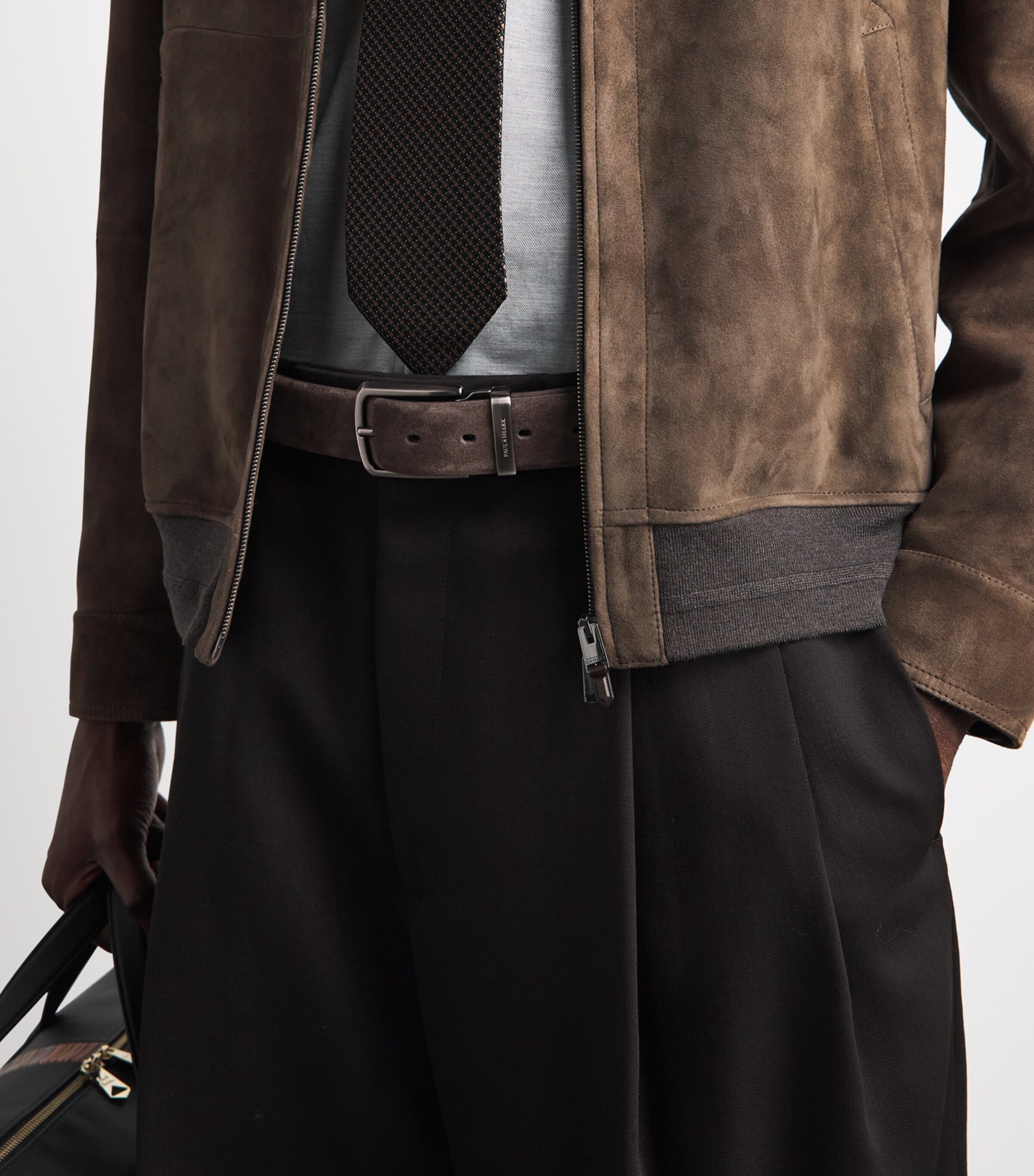 Paul & Shark Suede Belt Brown Image 2