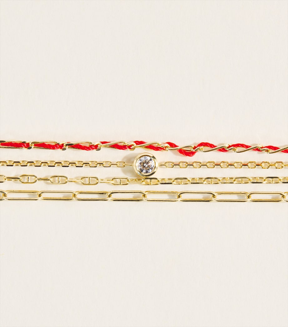 Redline Yellow Gold and Diamond Generous Bracelet Red Image 4