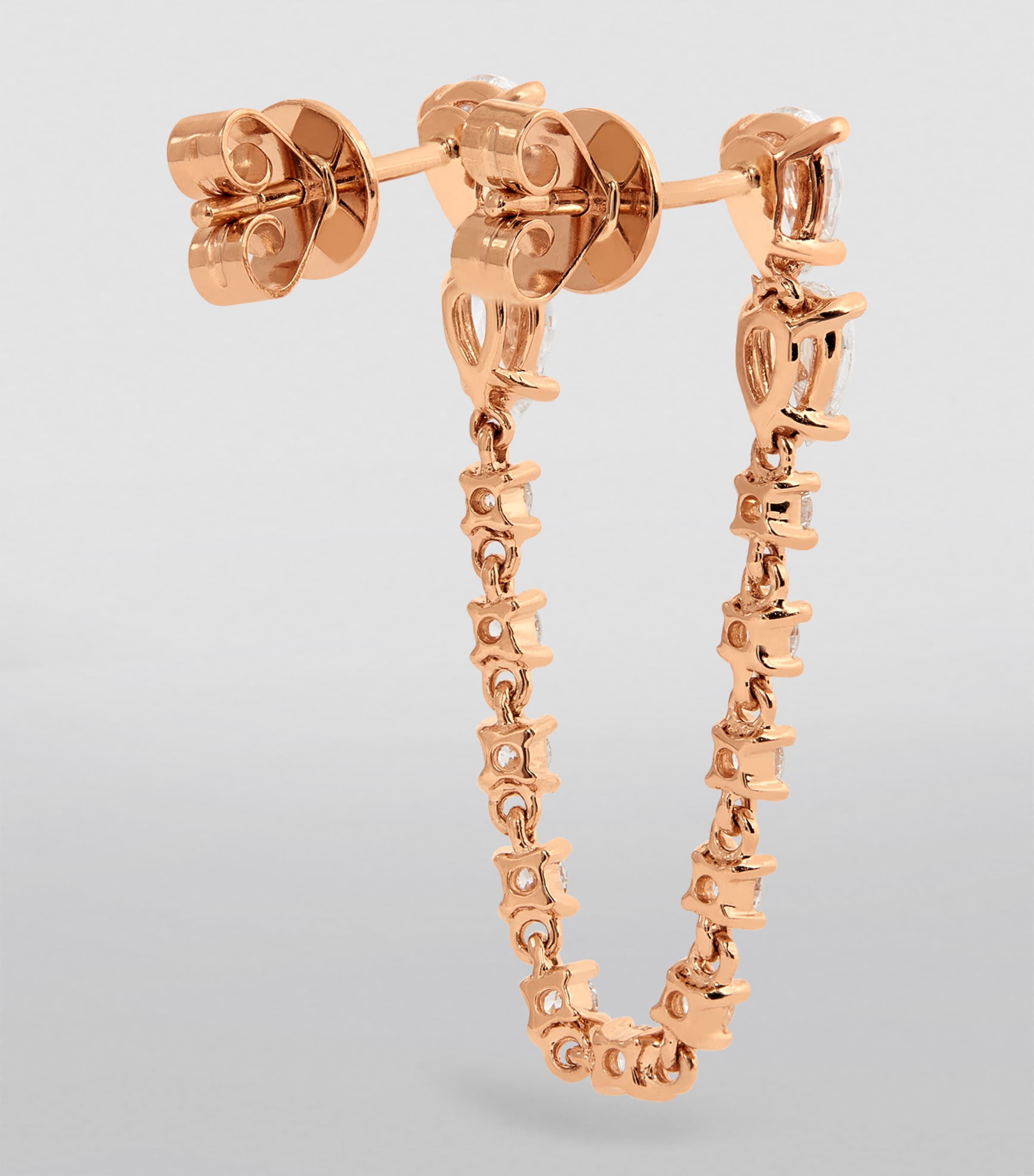 Anita Ko Rose Gold and Diamond Daphne Double-Piercing Single Earring Rose Gold Image 3