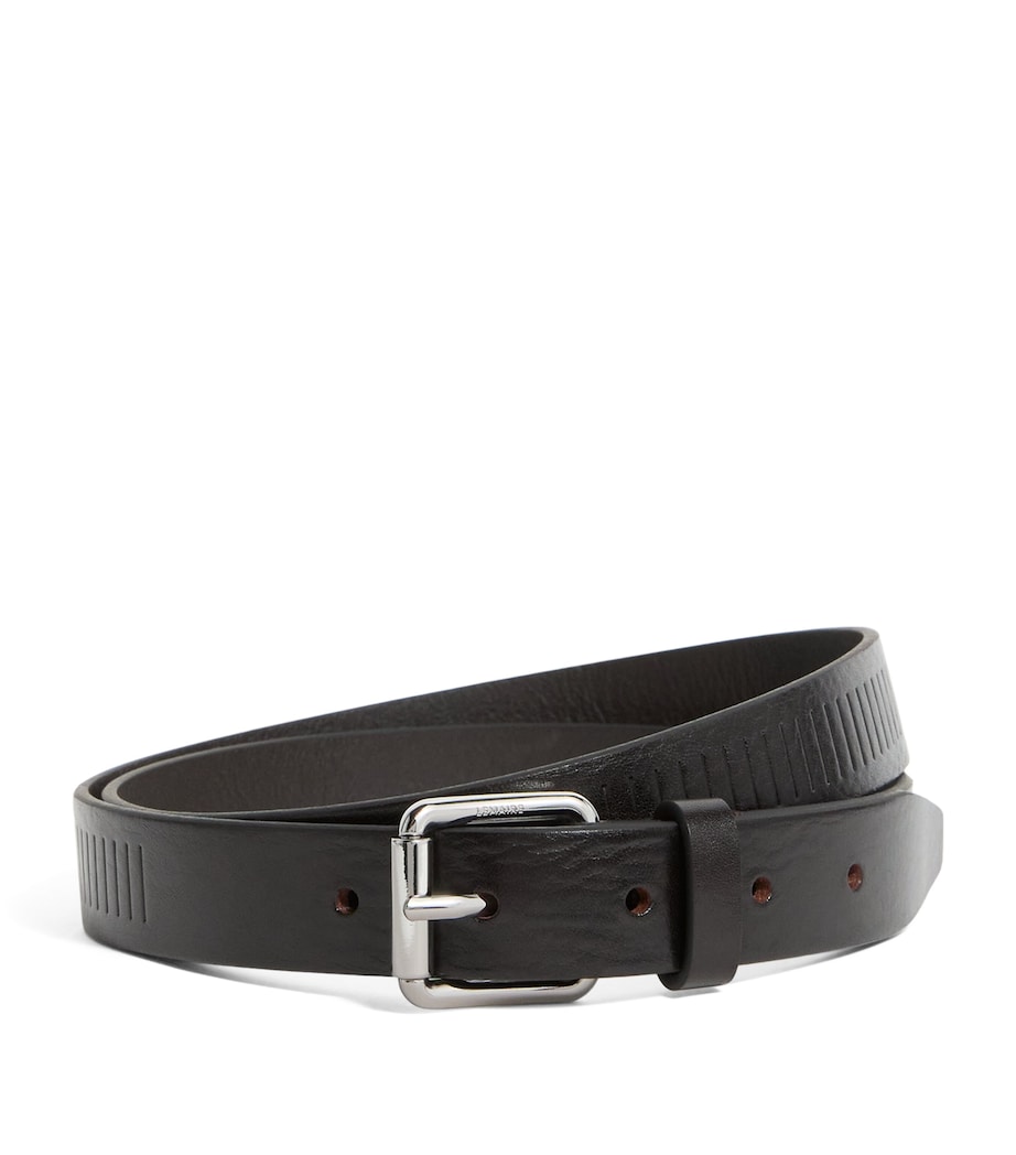 Leather Rail Belt DARK BROWN BR449 Image 1