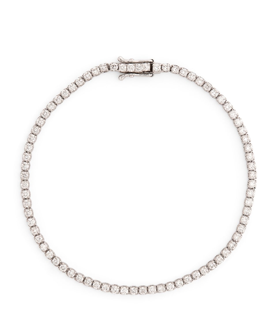 SHAY White Gold and Diamond Single Line Thread Bracelet White Gold