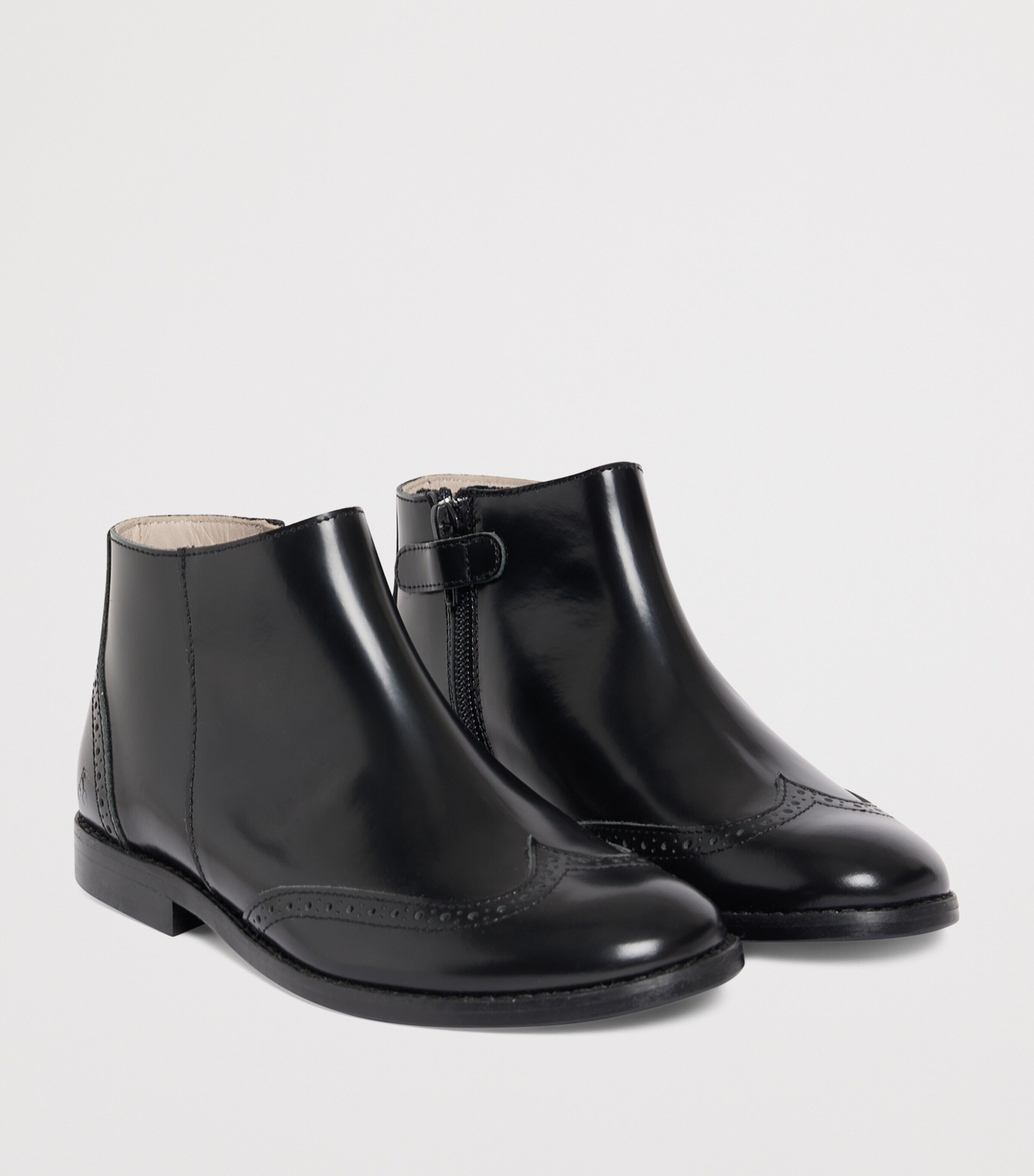 Leather Janette Ankle Boots NOIR Image 2