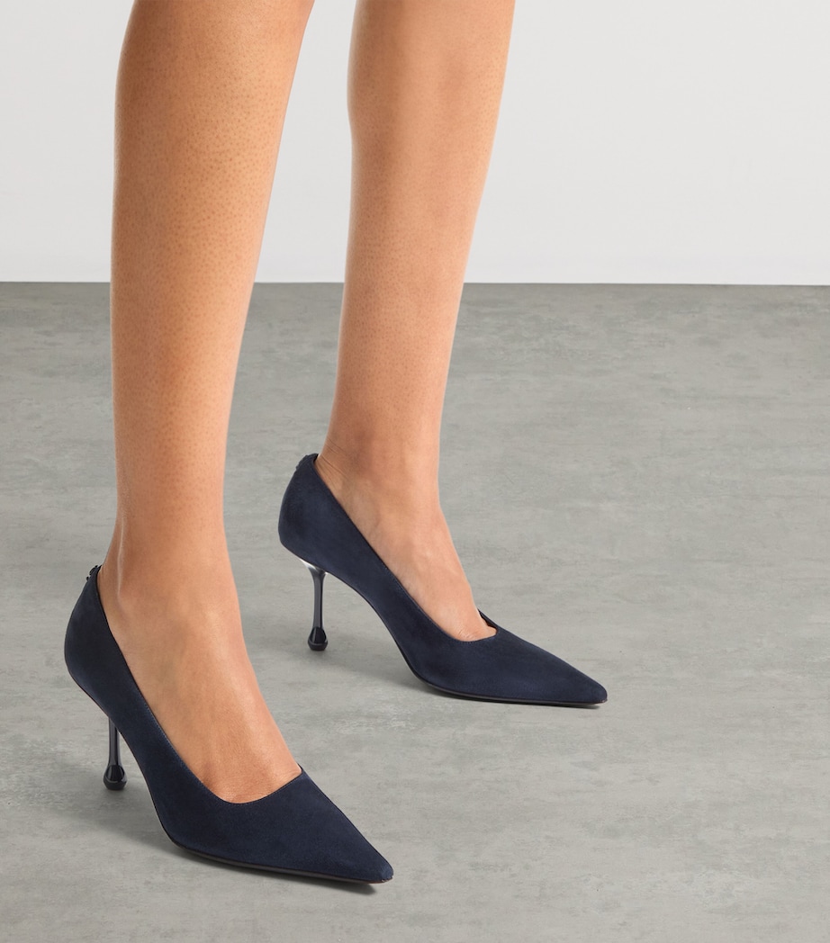 Jimmy Choo Womens Ixia 80 Suede Pumps Marine Image 2