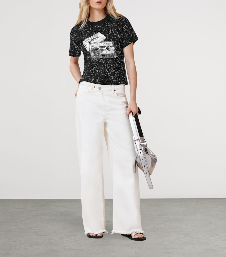 Reel Elle Embellished T-Shirt BLACK Image 3