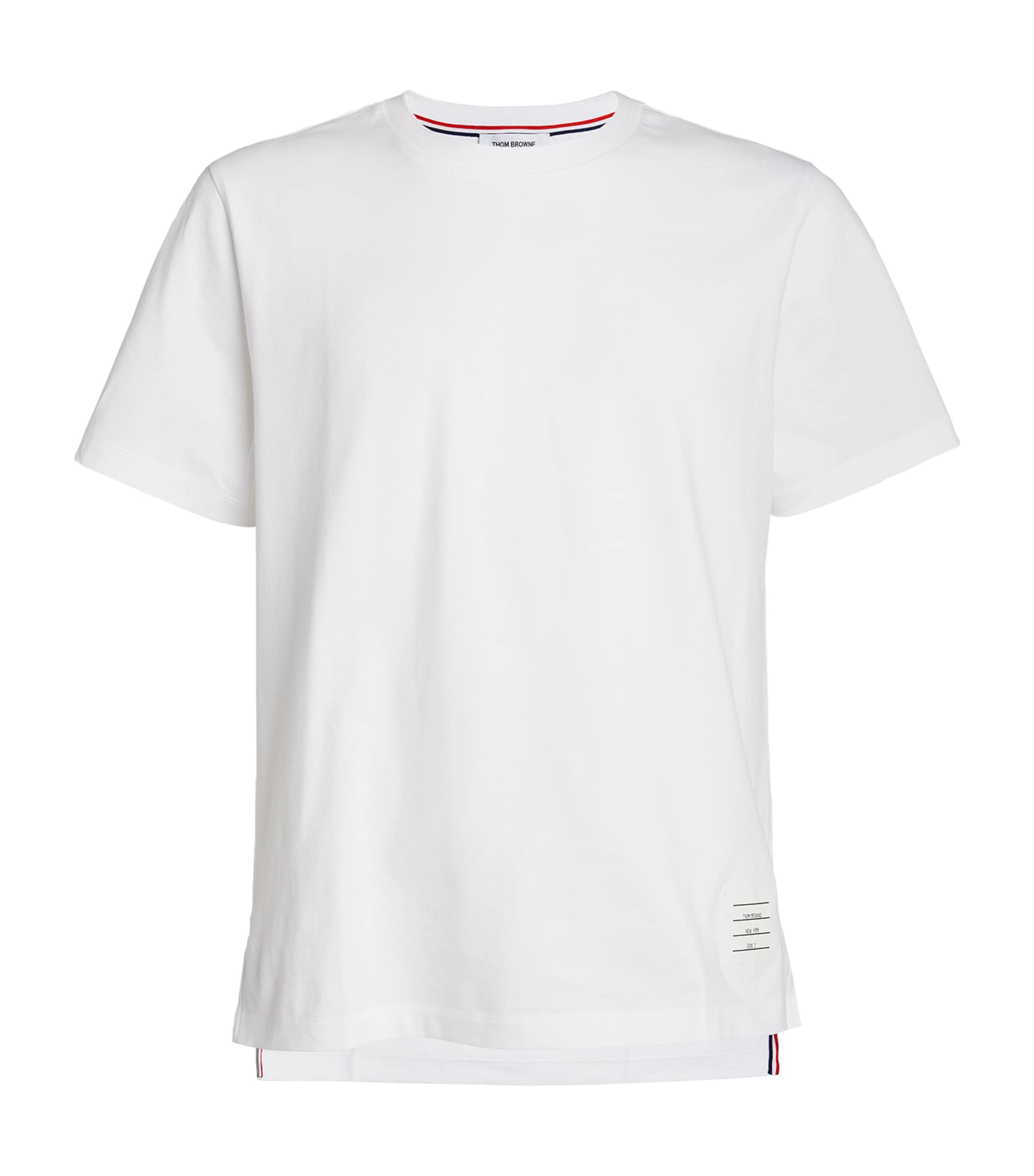 Thom Browne Jersey Relaxed Side Slit Tee Clothing In White