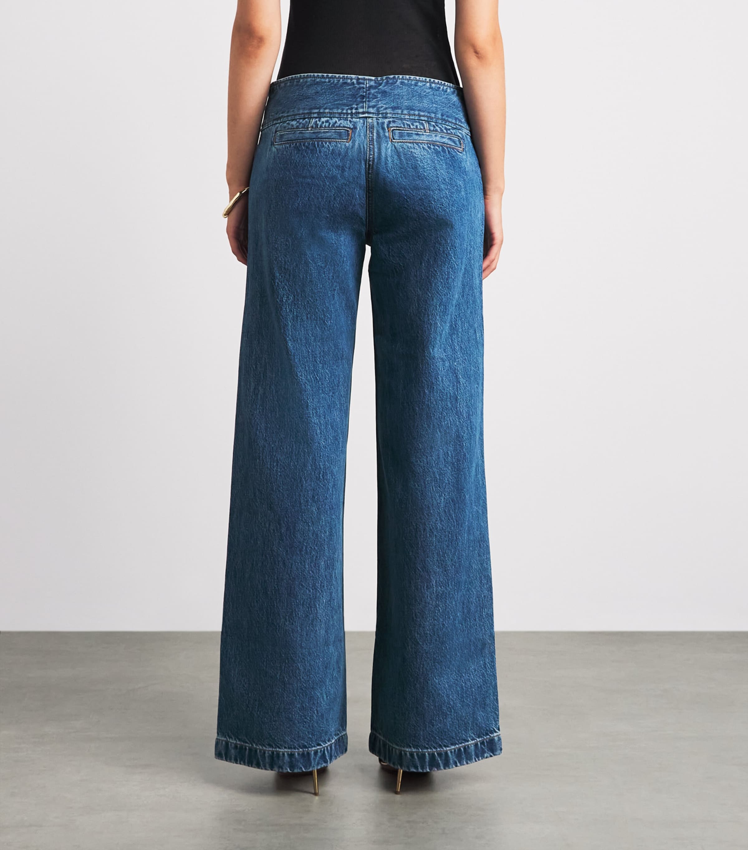 Cult Gaia Womens Yael Wide Jeans Wsh Blue Image 5